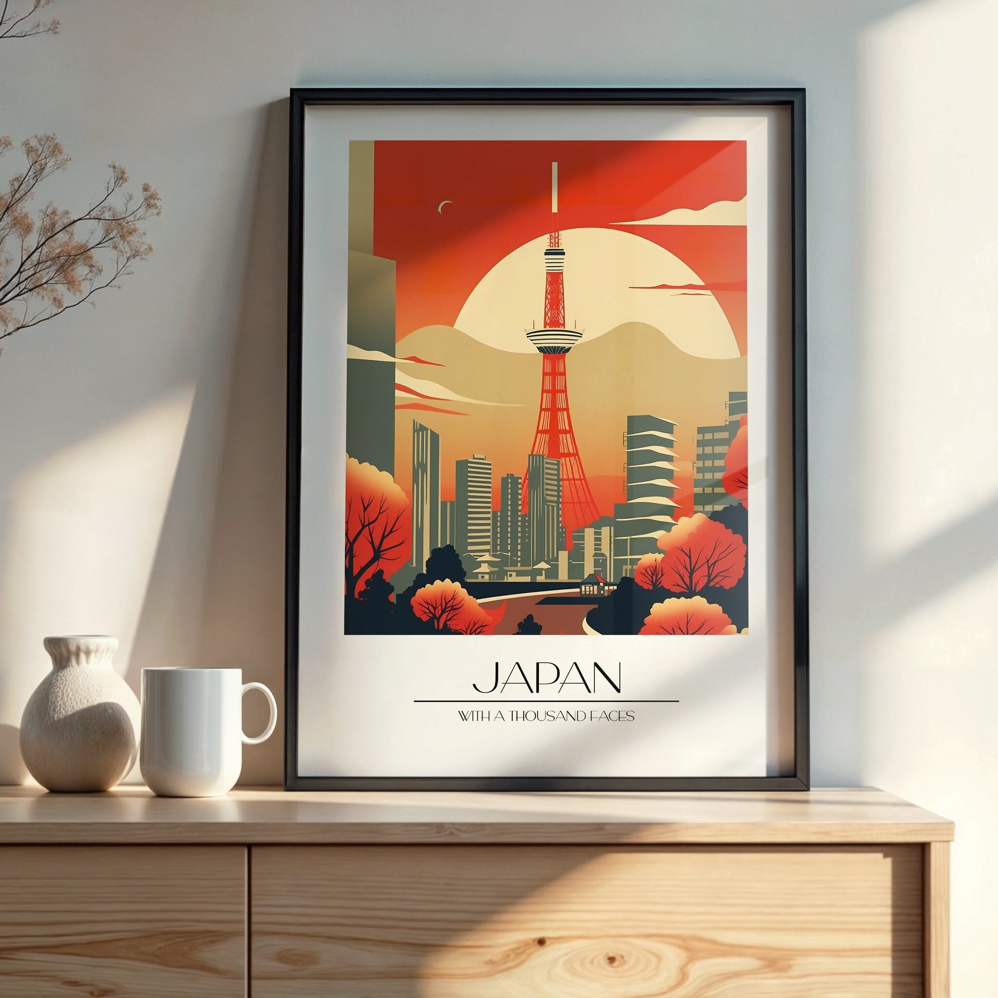 Design Concept No. 22 for Sunset Tower Skyline Modern Poster Art