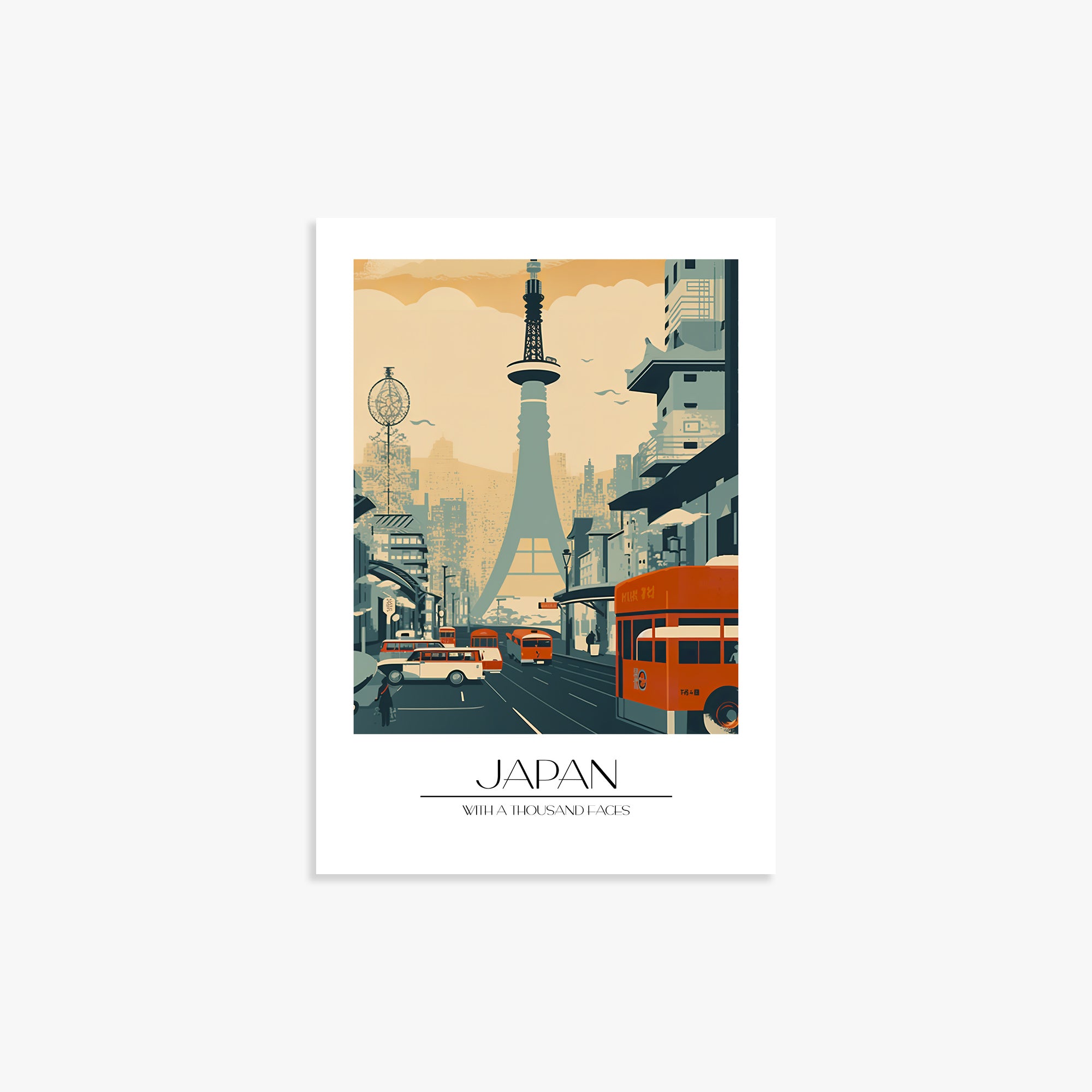Retro Tower Boulevard, 21x30cm Poster Unframed