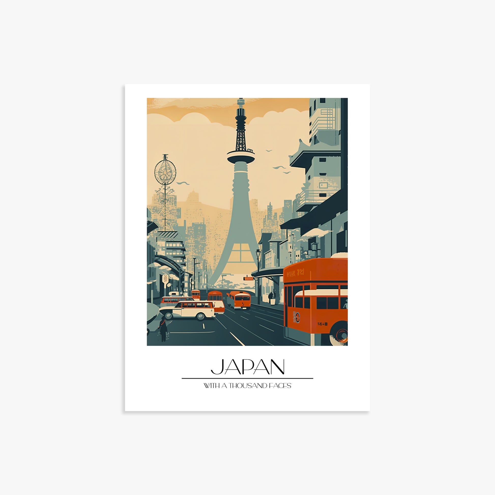 Retro Tower Boulevard, 30x40cm Poster Unframed
