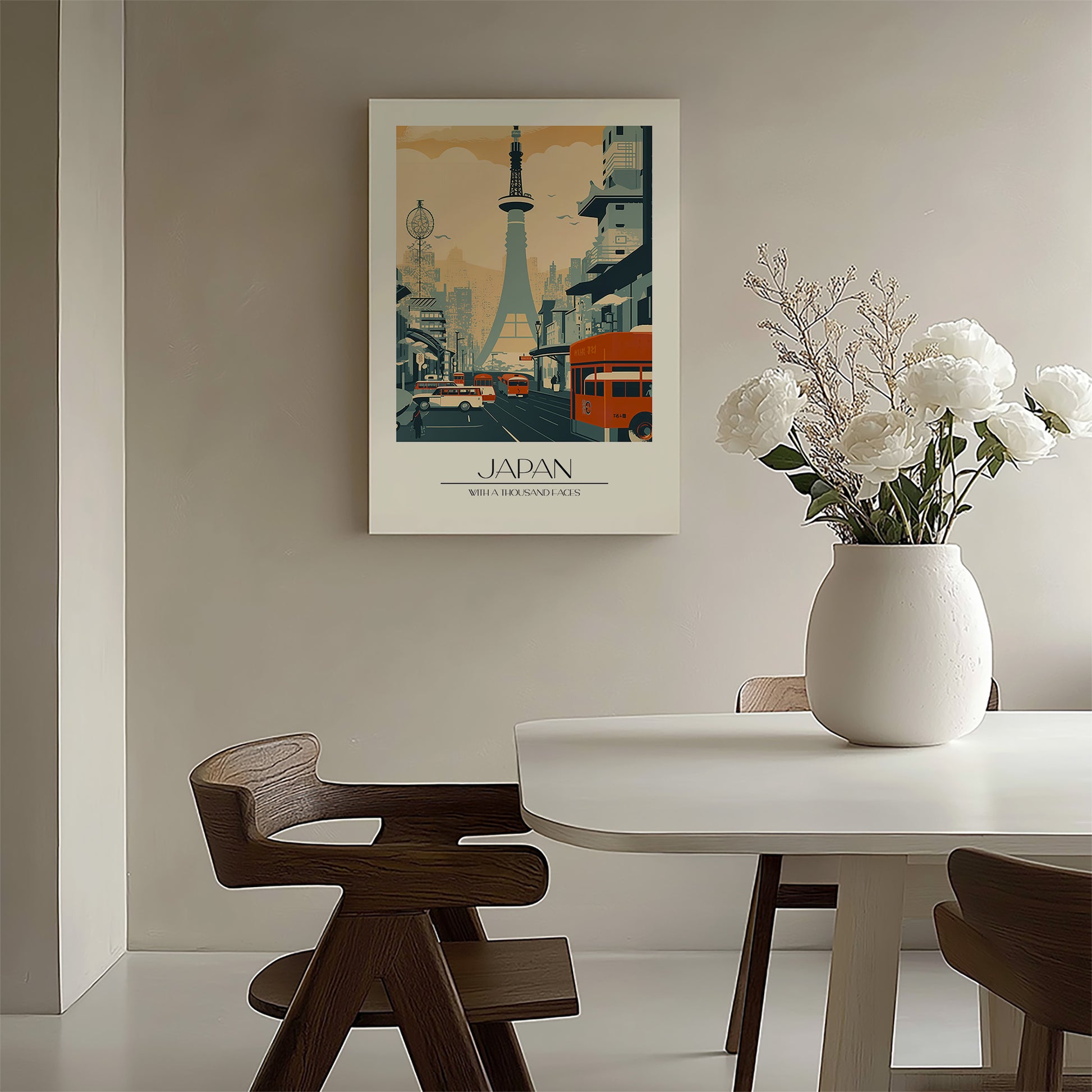 Design Concept No. 58 for Retro Tower Boulevard Modern Satin Canvas Poster Art