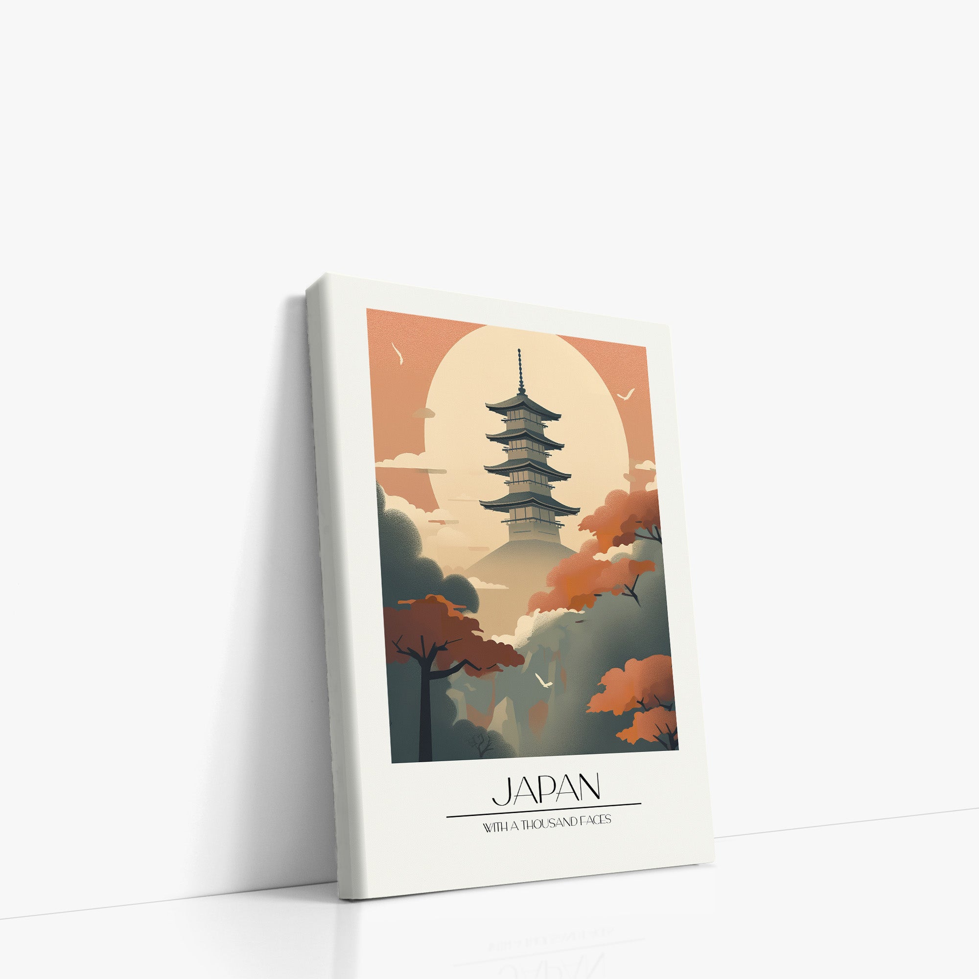 Misty Pagoda Silhouette