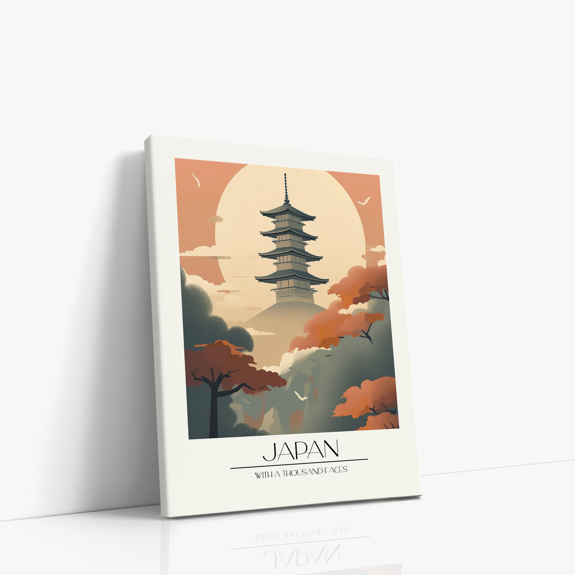 Misty Pagoda Silhouette
