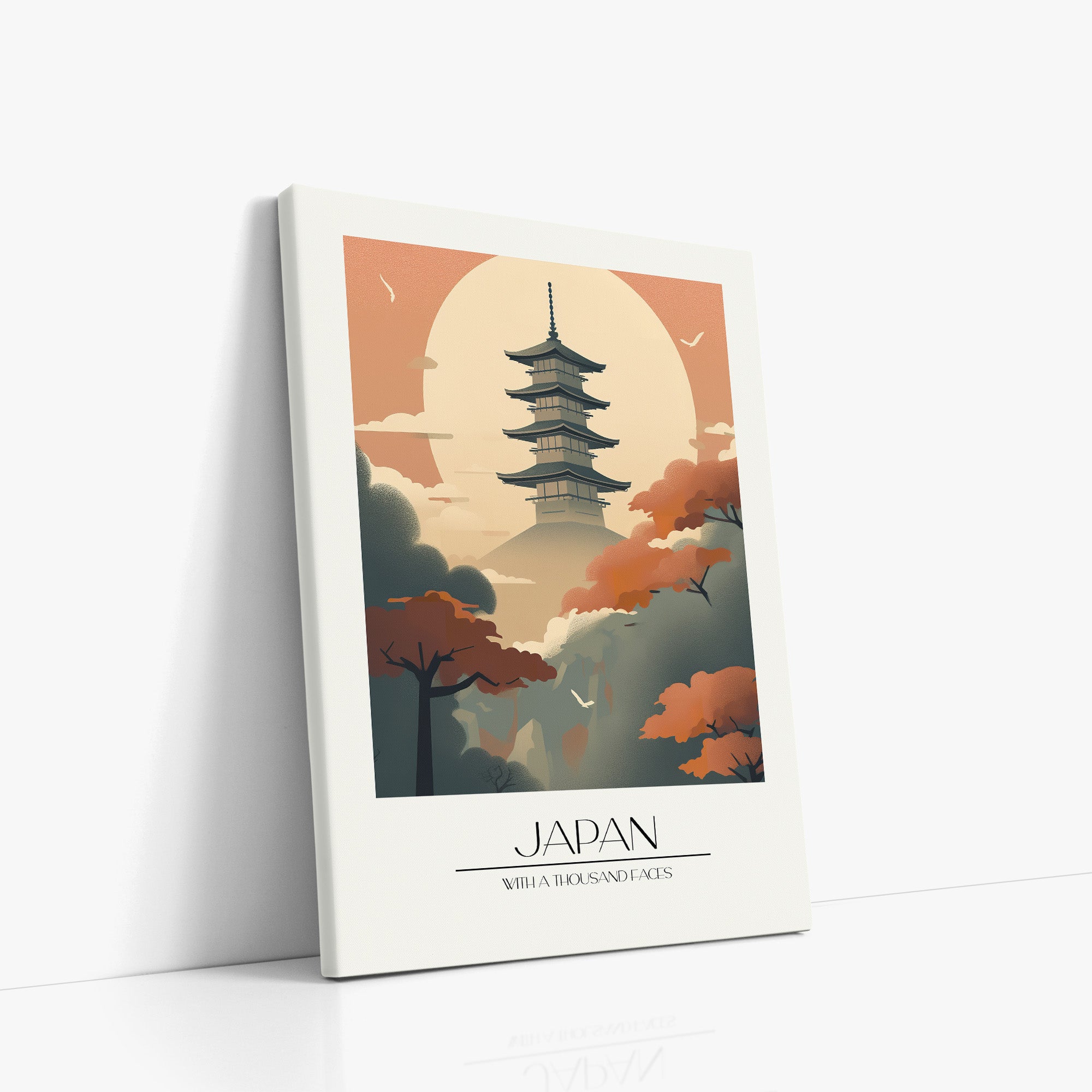 Misty Pagoda Silhouette