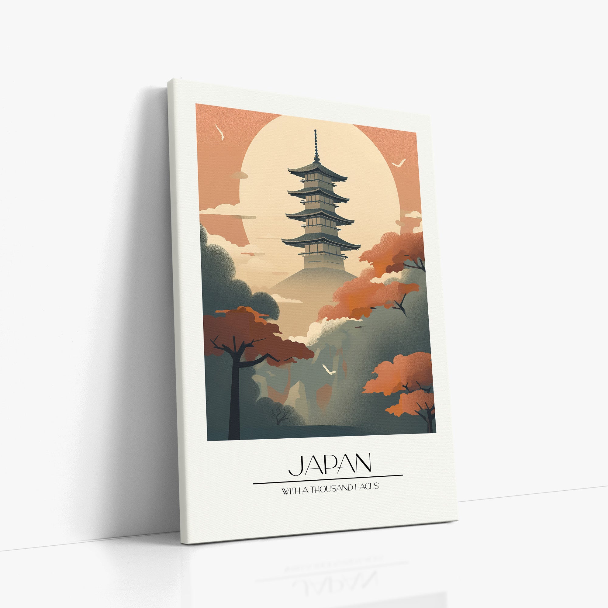 Misty Pagoda Silhouette