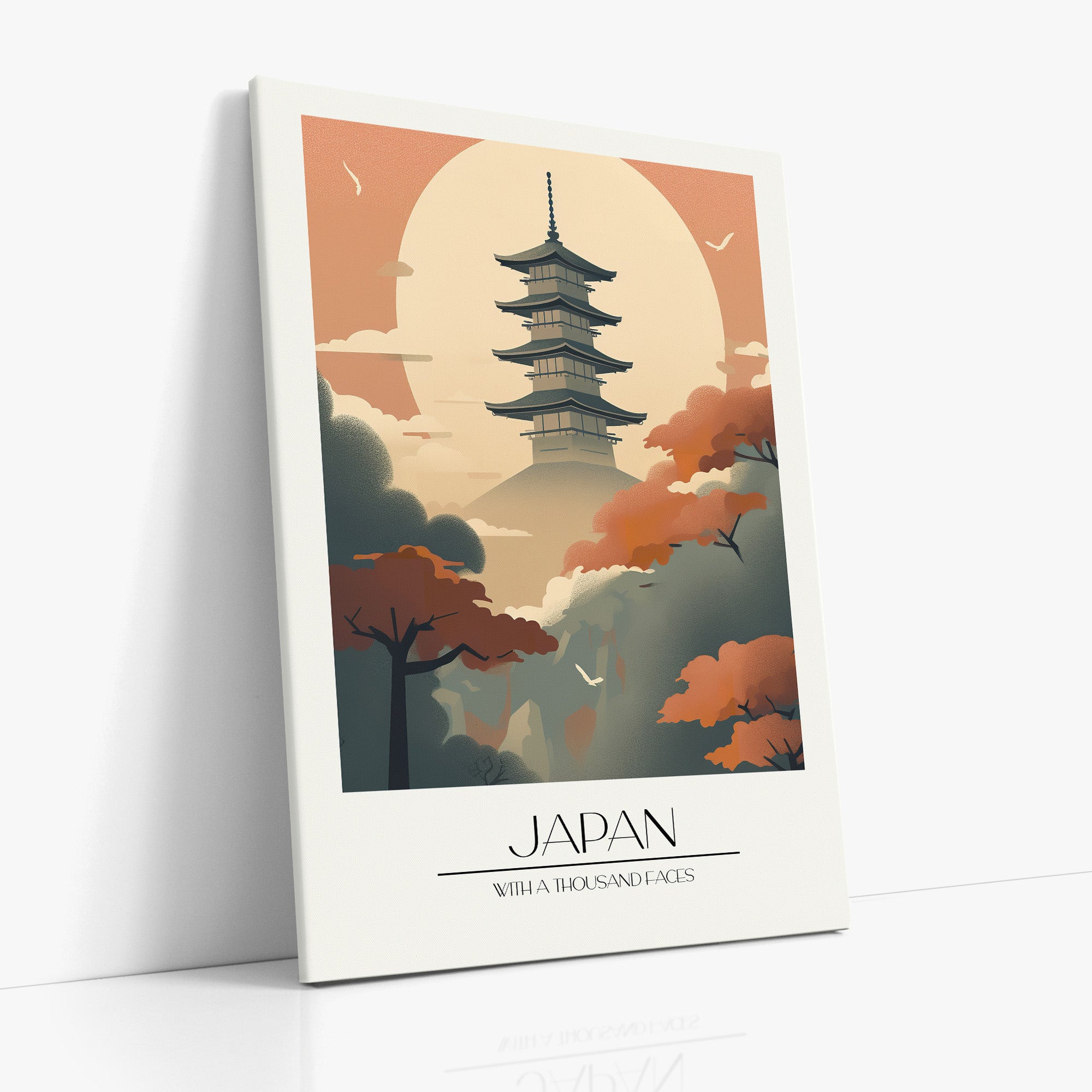 Misty Pagoda Silhouette
