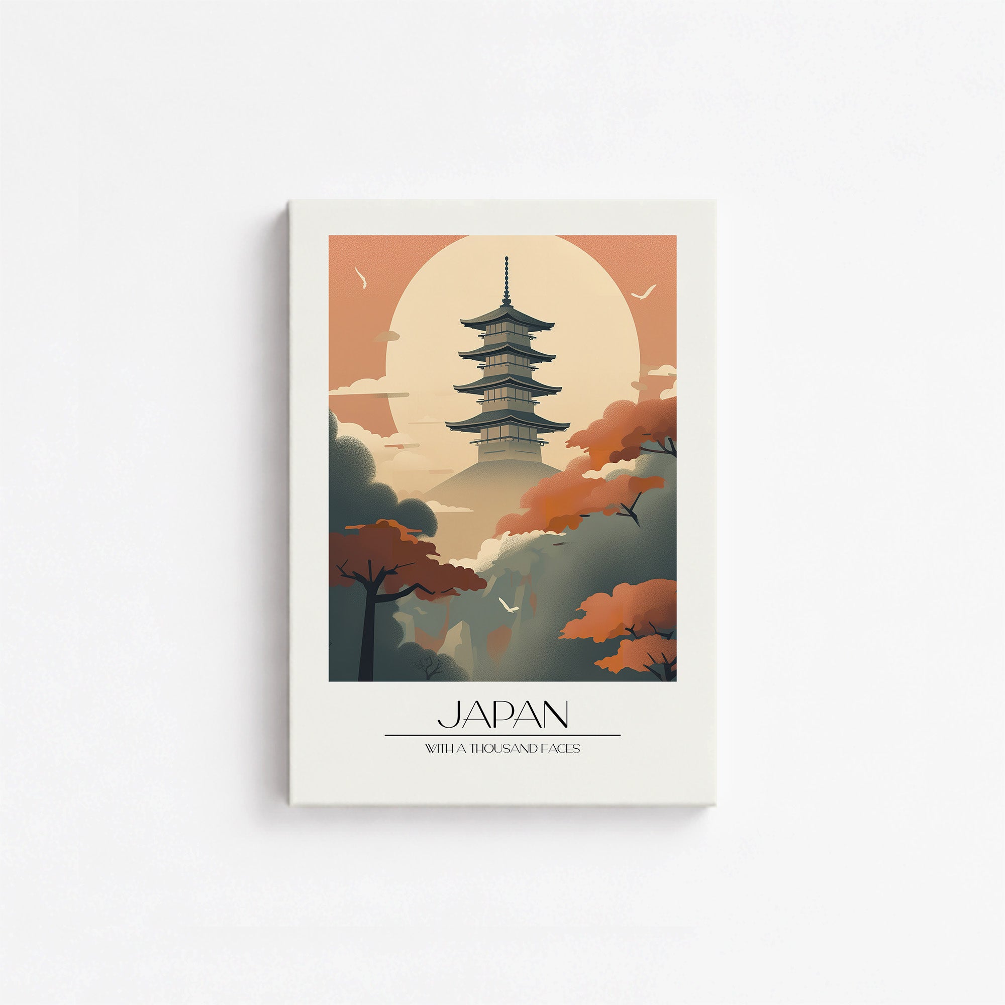Misty Pagoda Silhouette