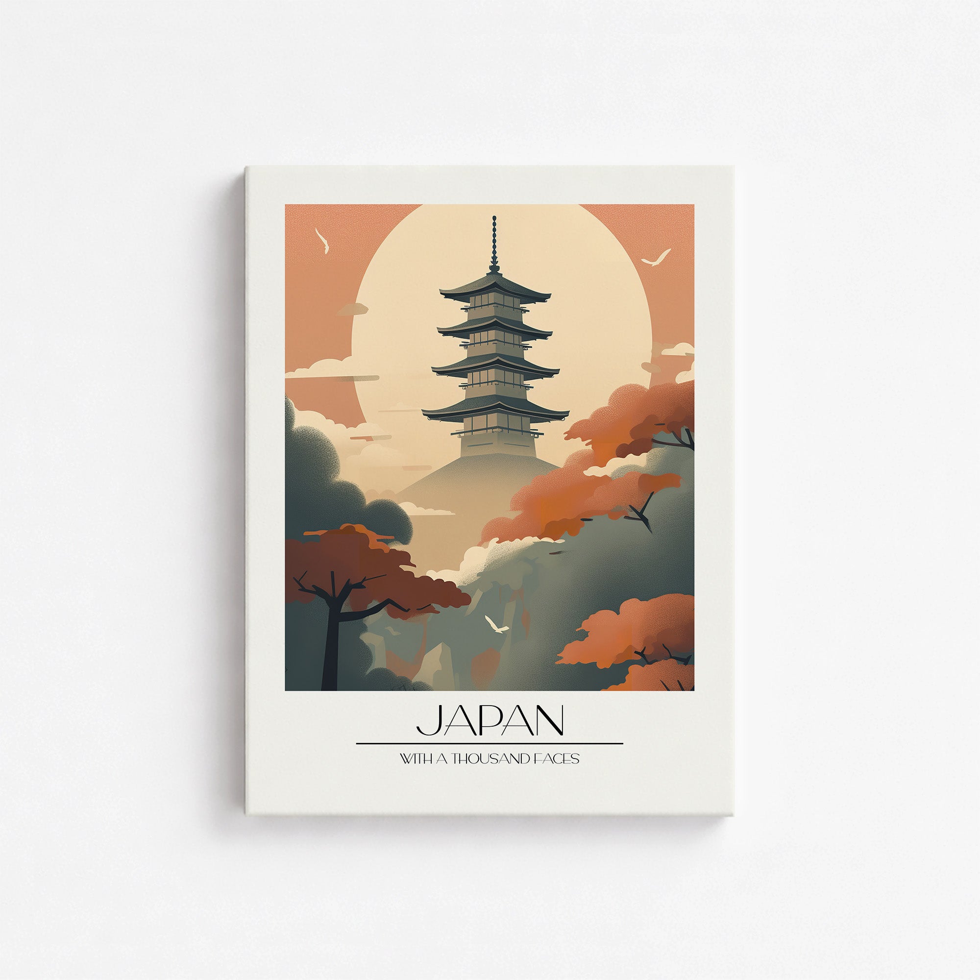 Misty Pagoda Silhouette