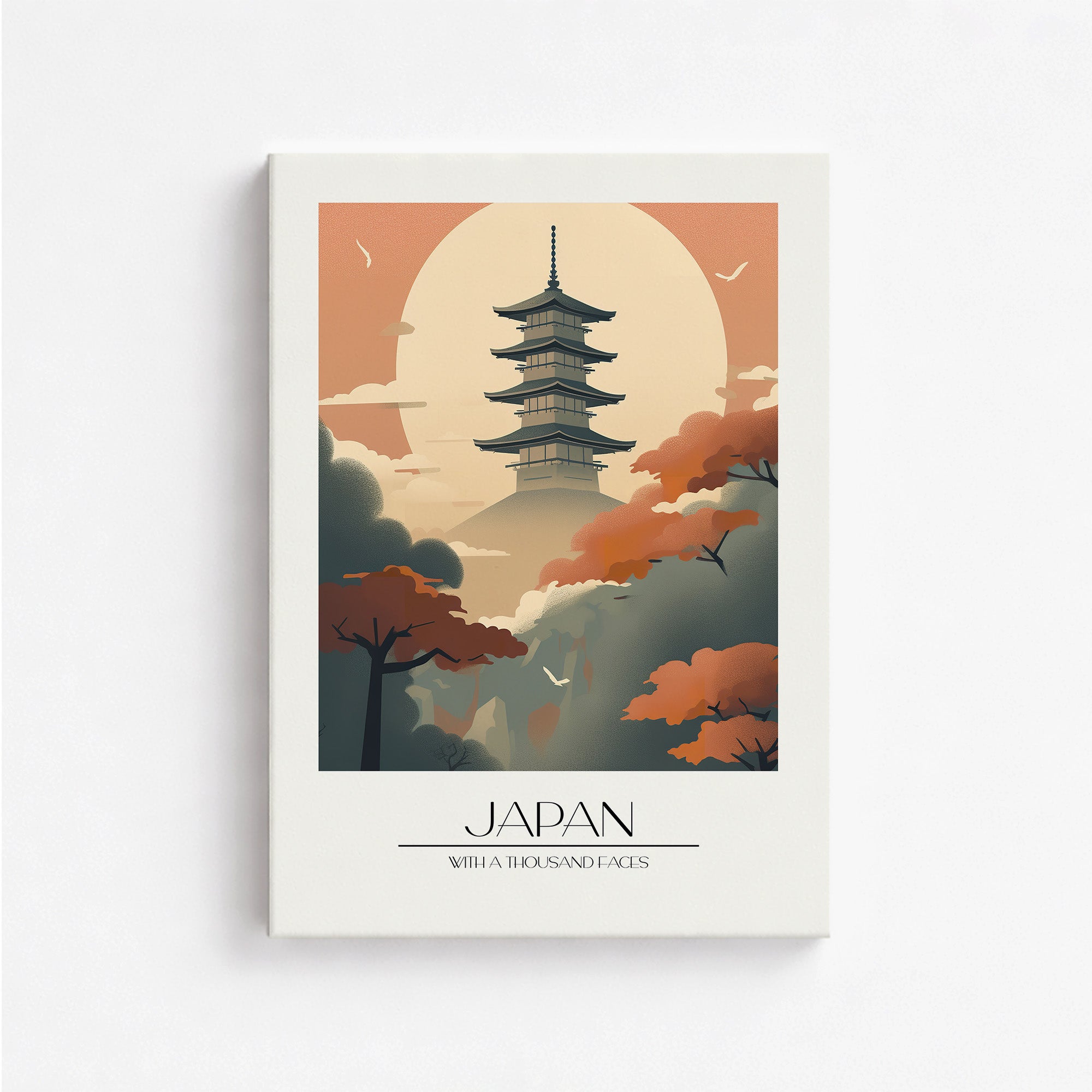 Misty Pagoda Silhouette