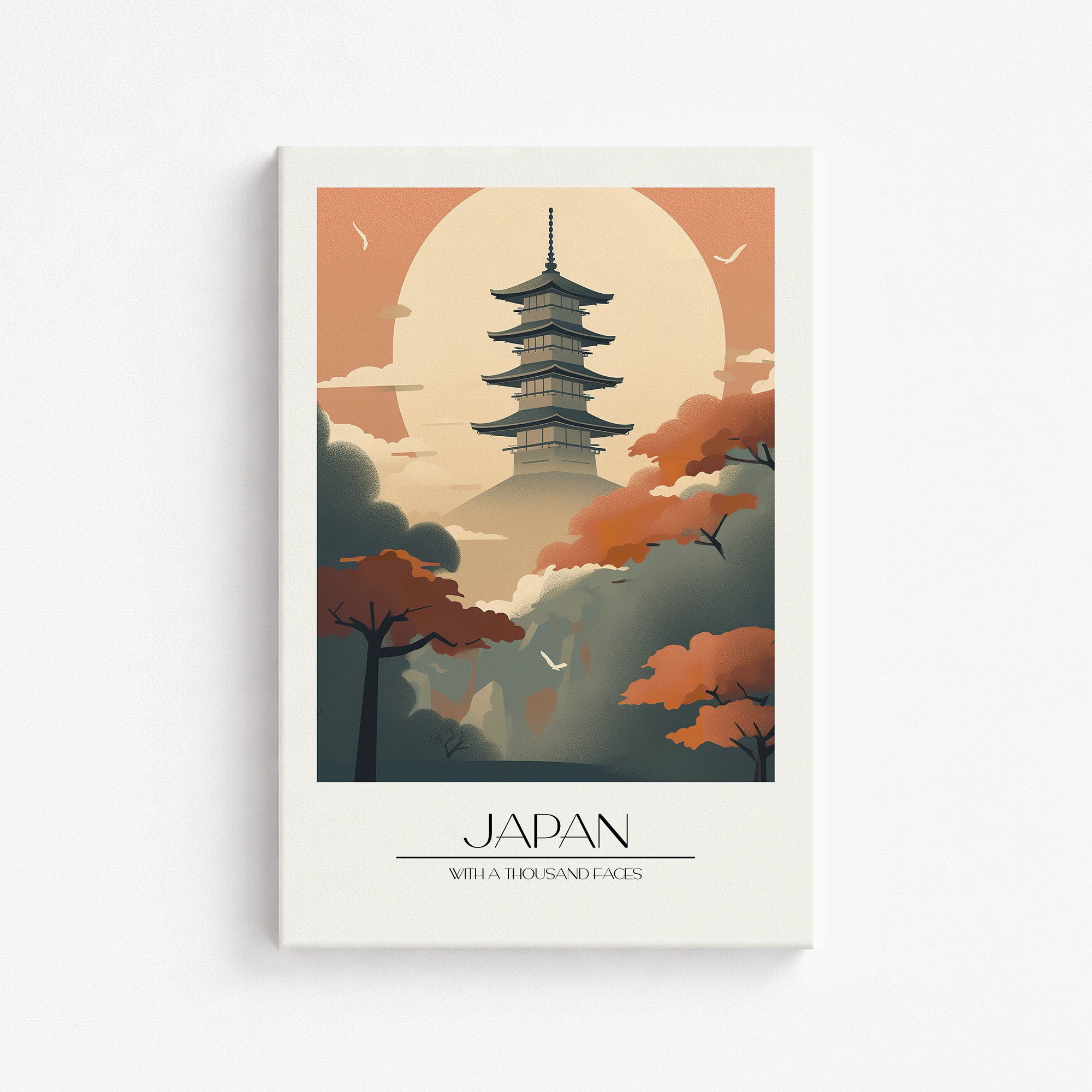 Misty Pagoda Silhouette