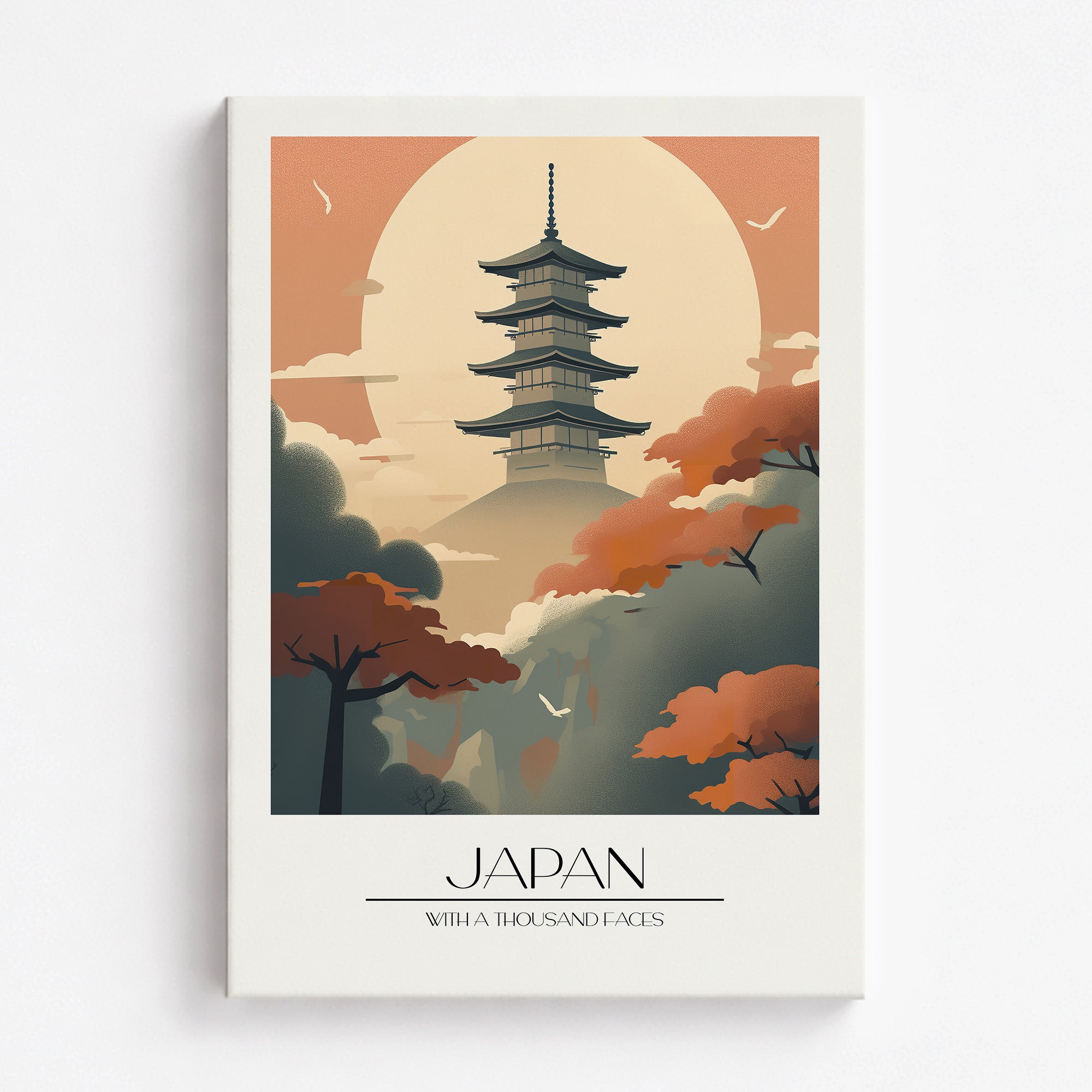 Misty Pagoda Silhouette