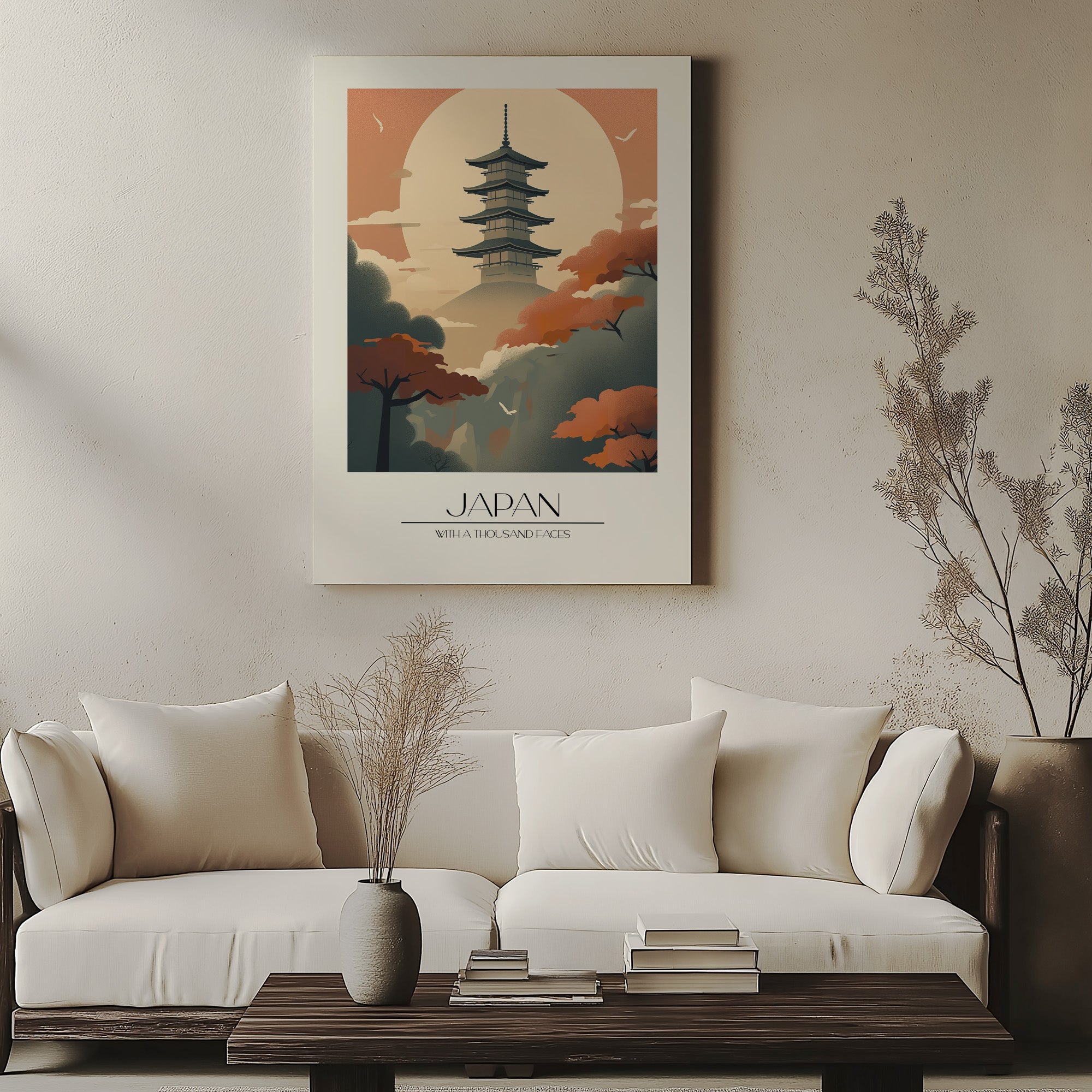 Misty Pagoda Silhouette