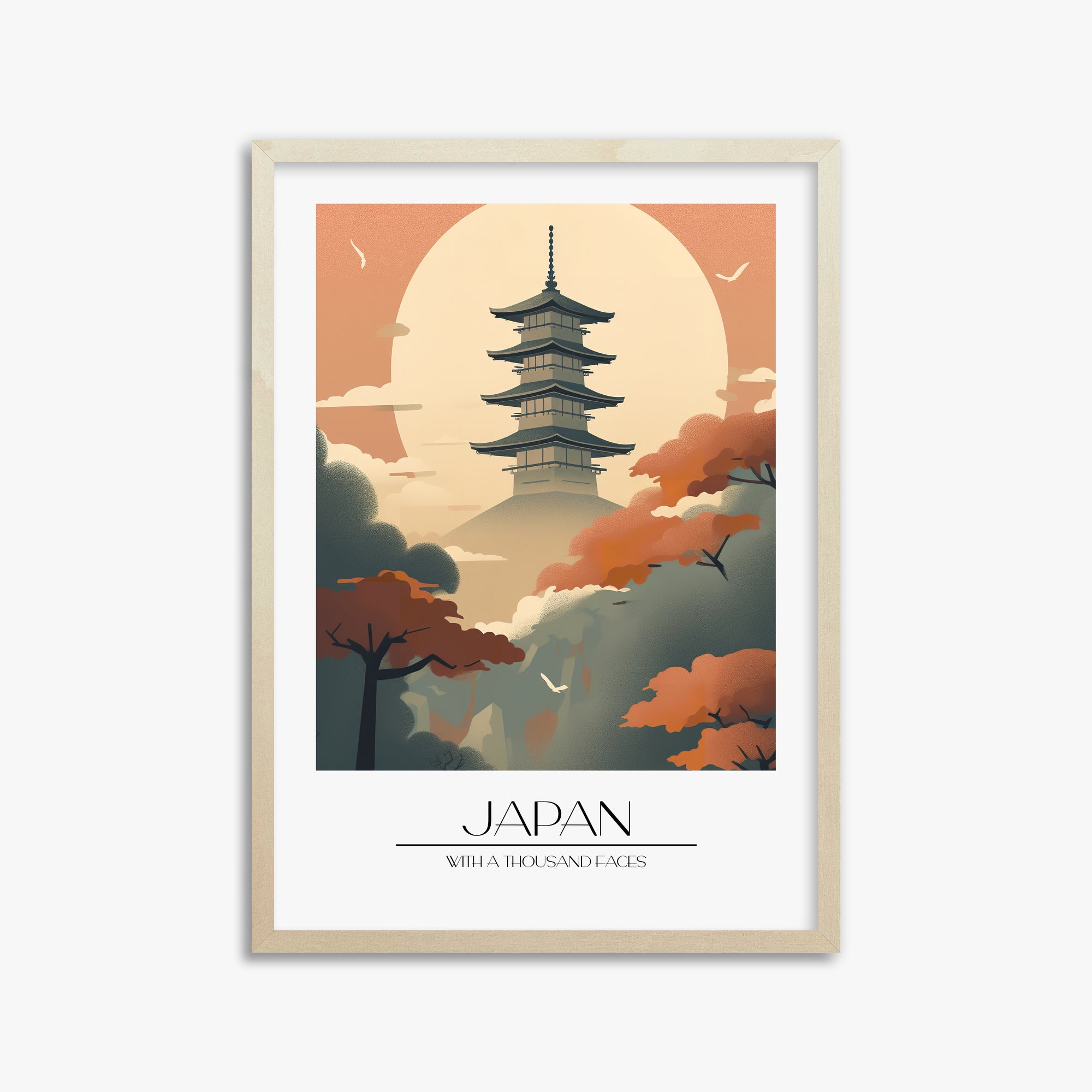 Sagoma di pagoda nebbiosa