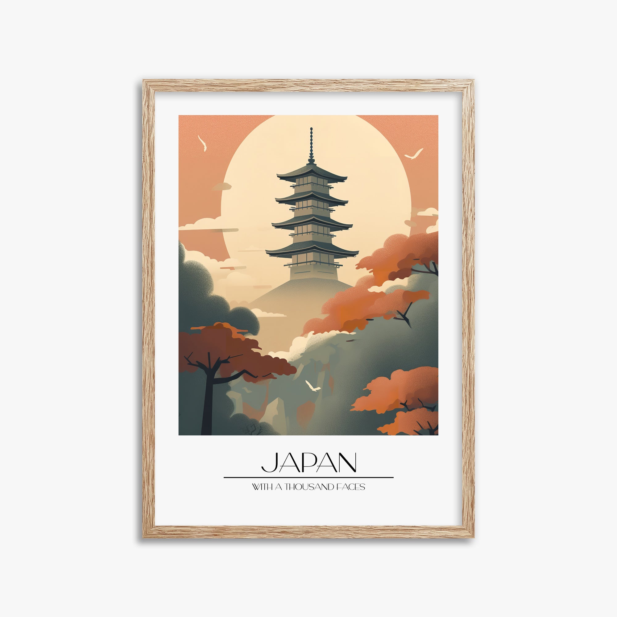 Sagoma di pagoda nebbiosa