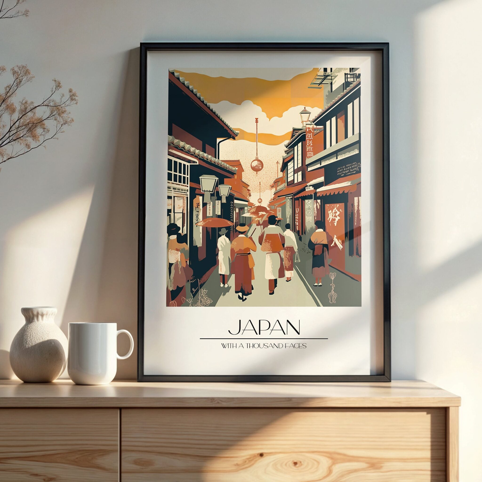 Design Concept No. 22 for Kyoto Twilight Stroll Modern Poster Art