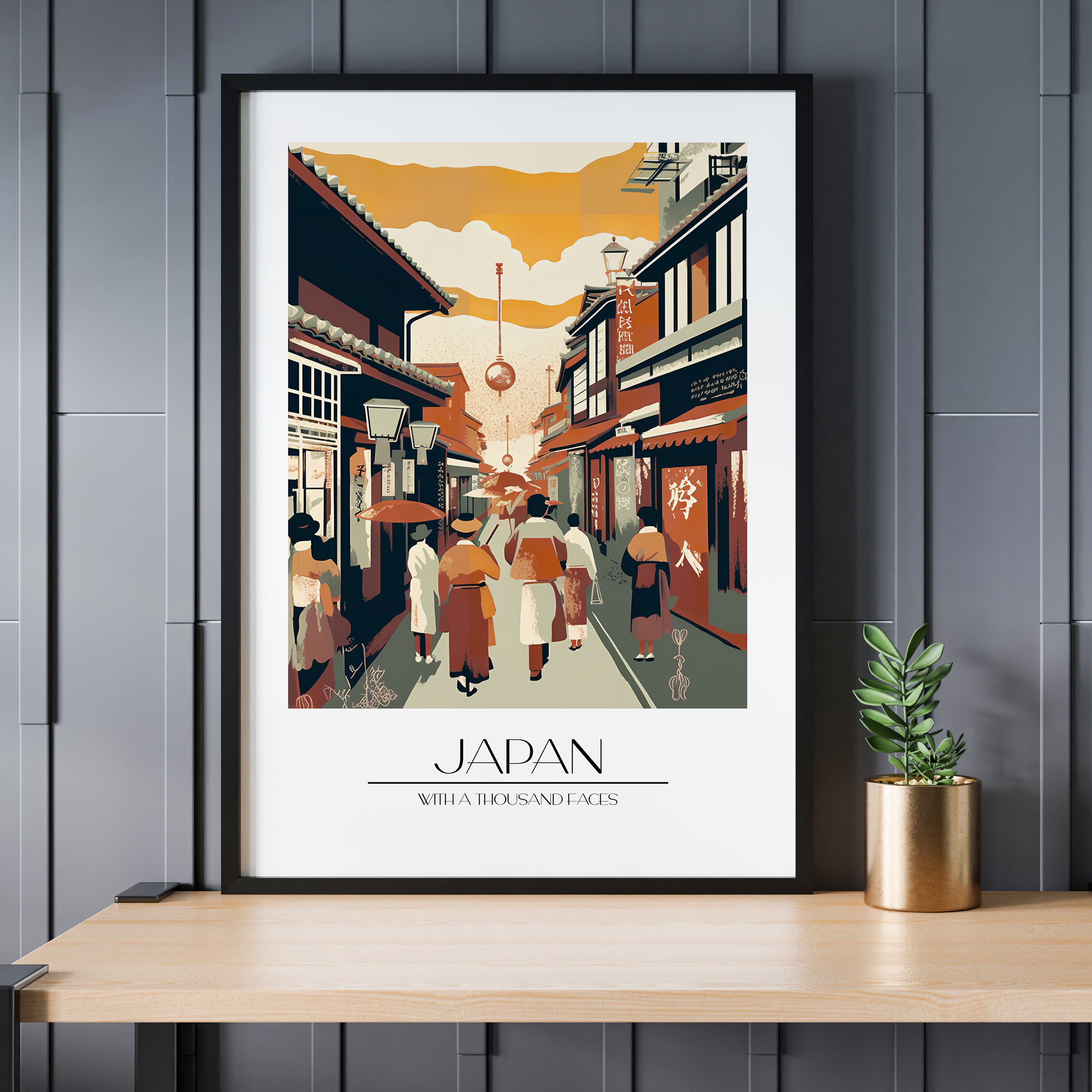 Kyoto Twilight Stroll, Poster Art Framed Prints|Japandi.Art