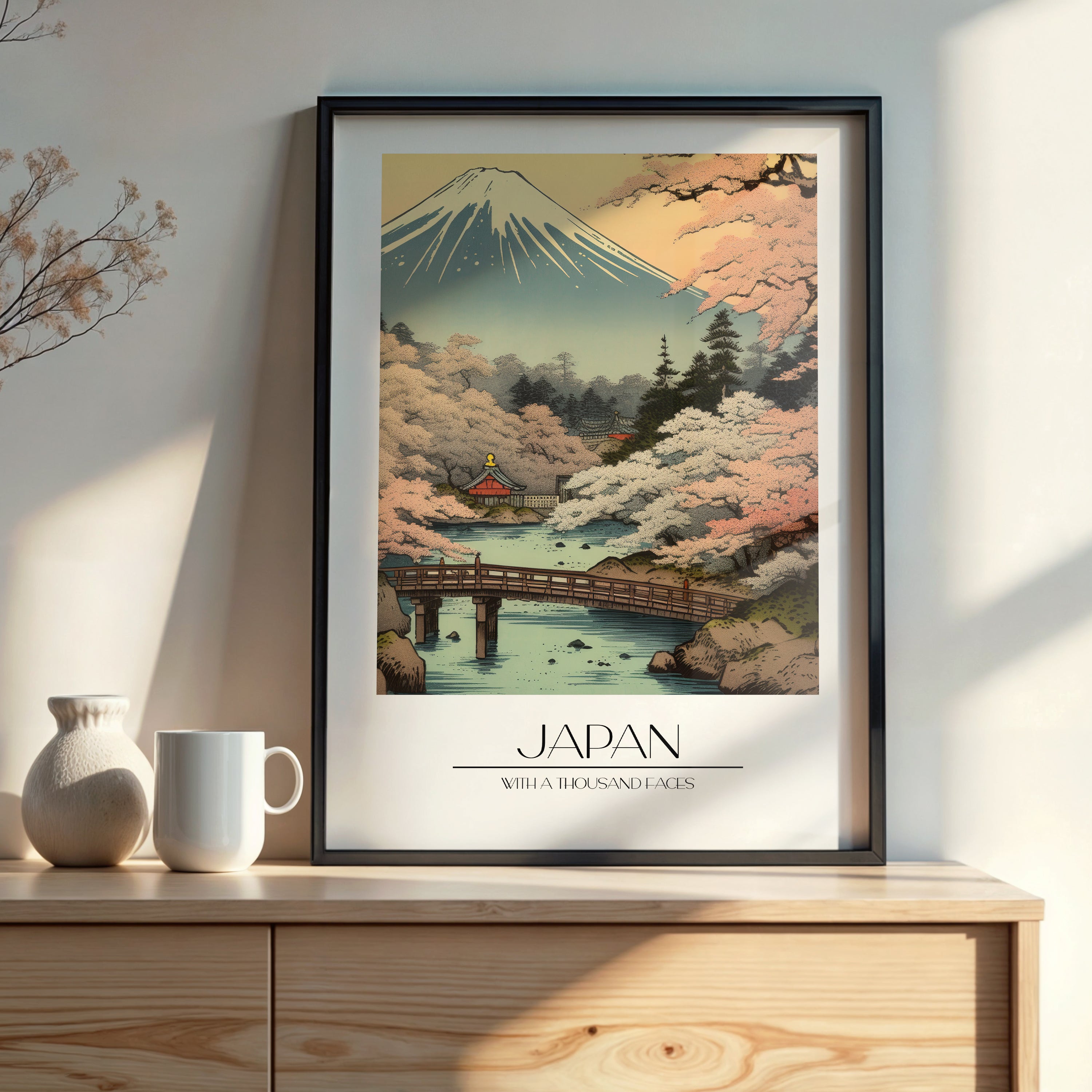 Design Concept No. 22 for Serene Sakura Summit Modern Poster Art