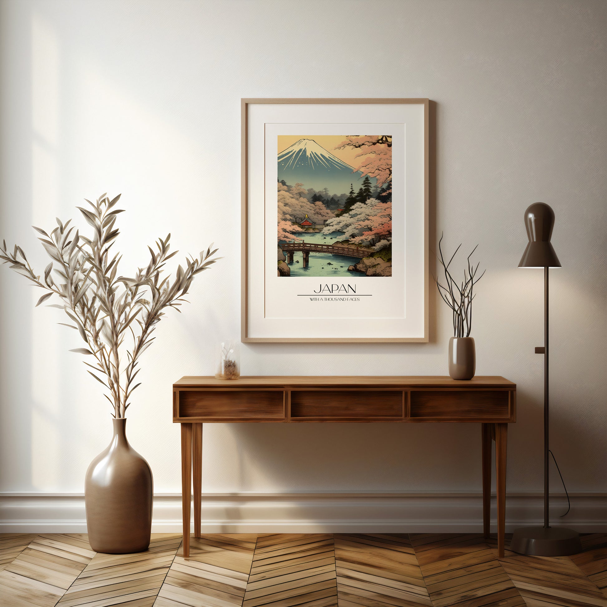 Design Concept No. 37 for Serene Sakura Summit Modern Poster Art