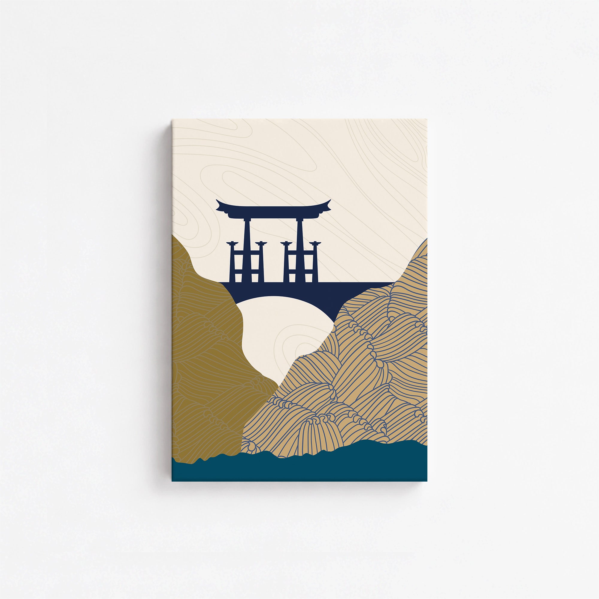 Serene Gateway, Minimalist Modern Framed Wall Art Print - Framed Poster from Japandi Art