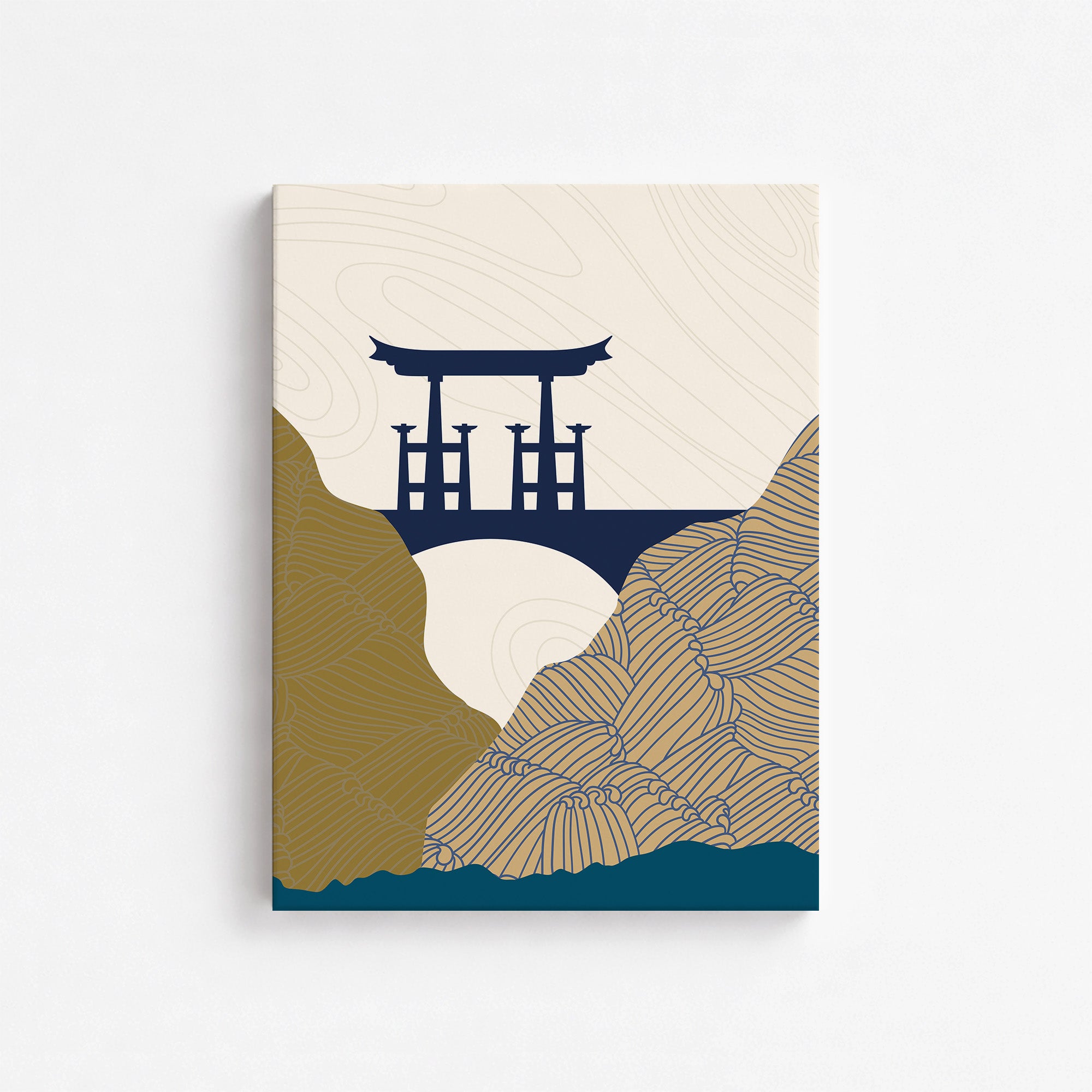 Serene Gateway, Minimalist Modern Framed Wall Art Print - Framed Poster from Japandi Art