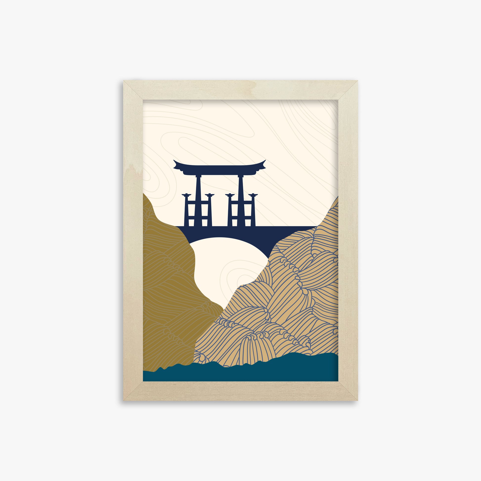 Serene Gateway, 21x30cm Framed Poster With Lime Wood Frame