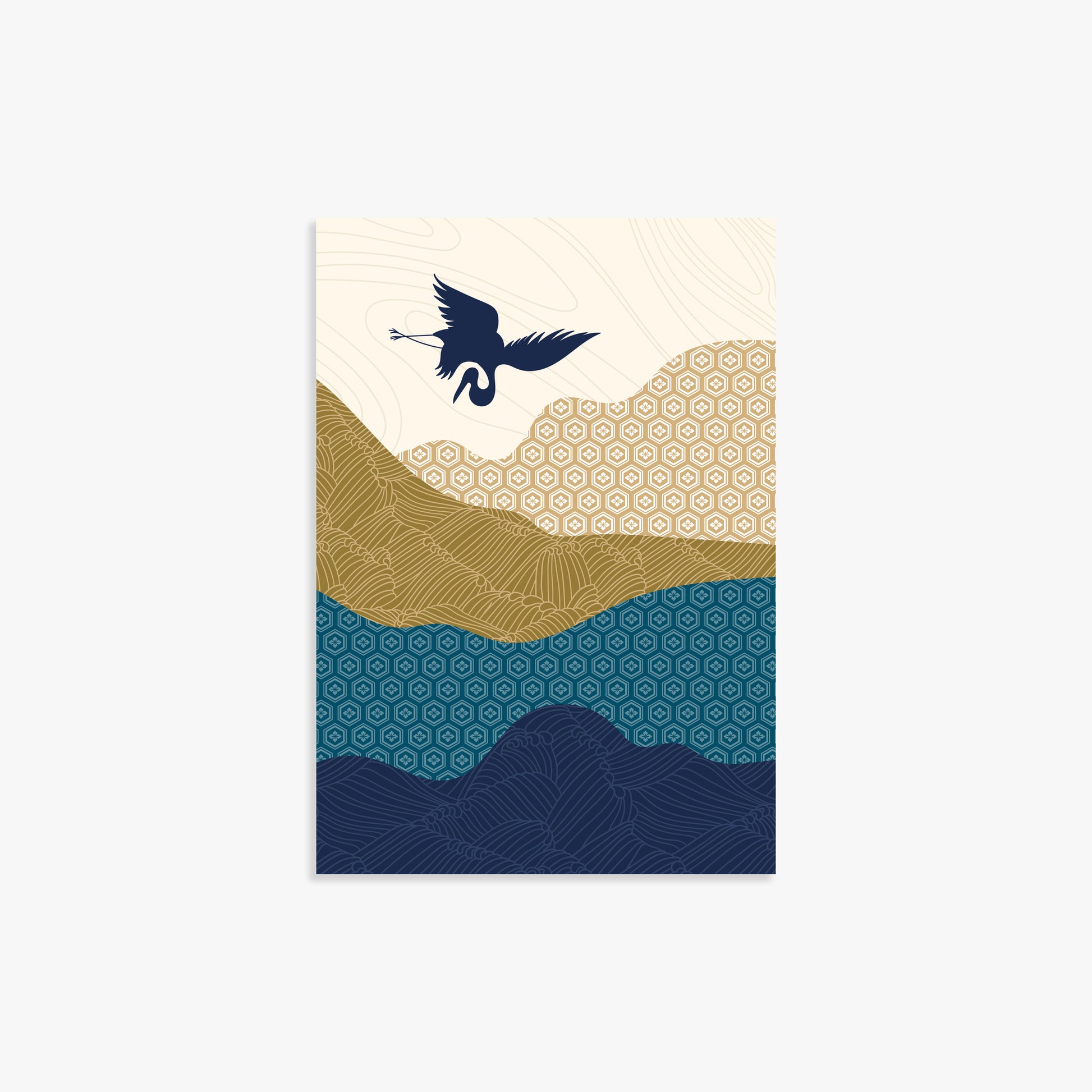 Soaring Crane Harmony, 21x30cm Poster Unframed