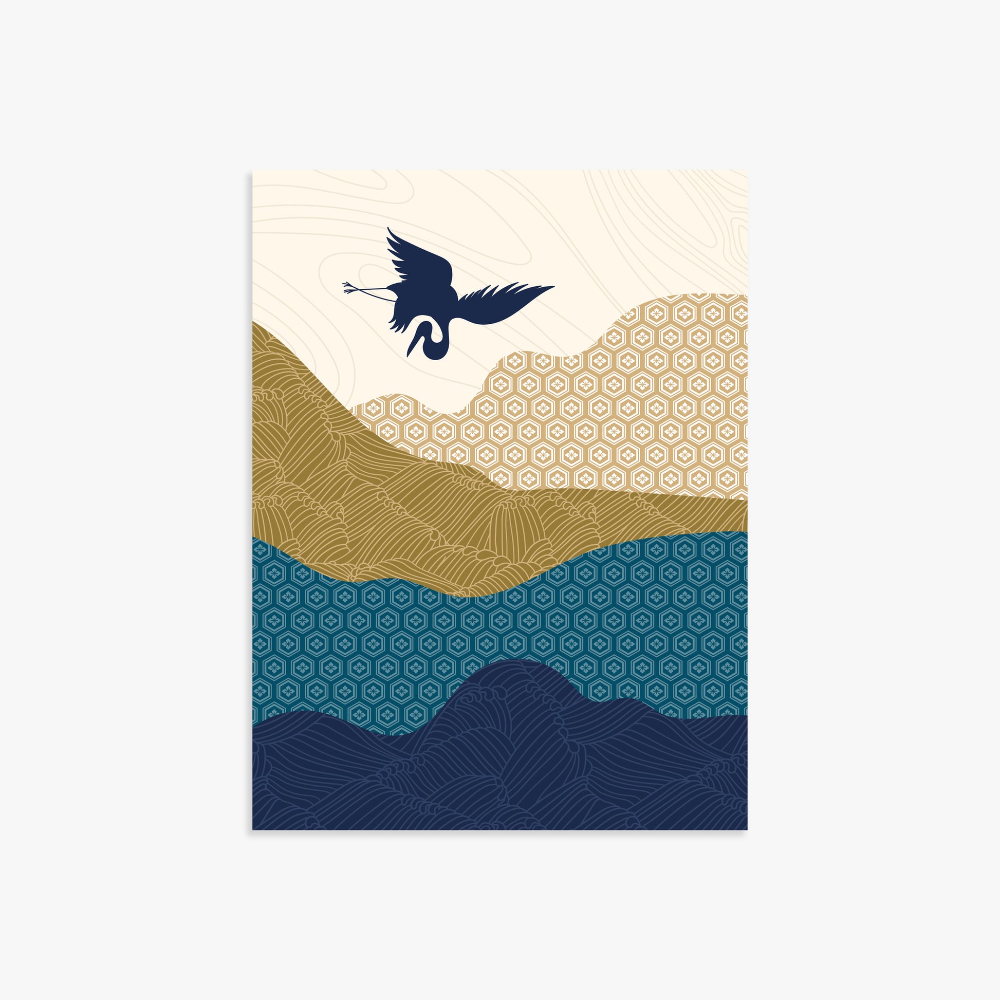 Soaring Crane Harmony, 30x40cm Poster Unframed