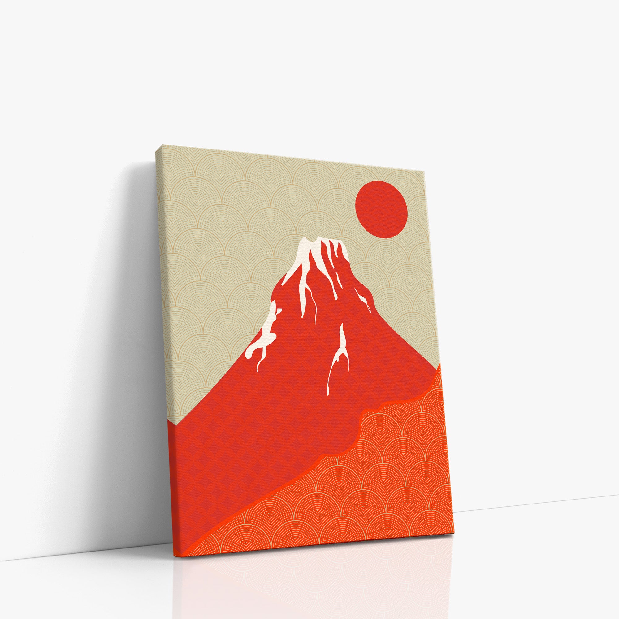 Karminroter Fuji-Sonnenuntergang