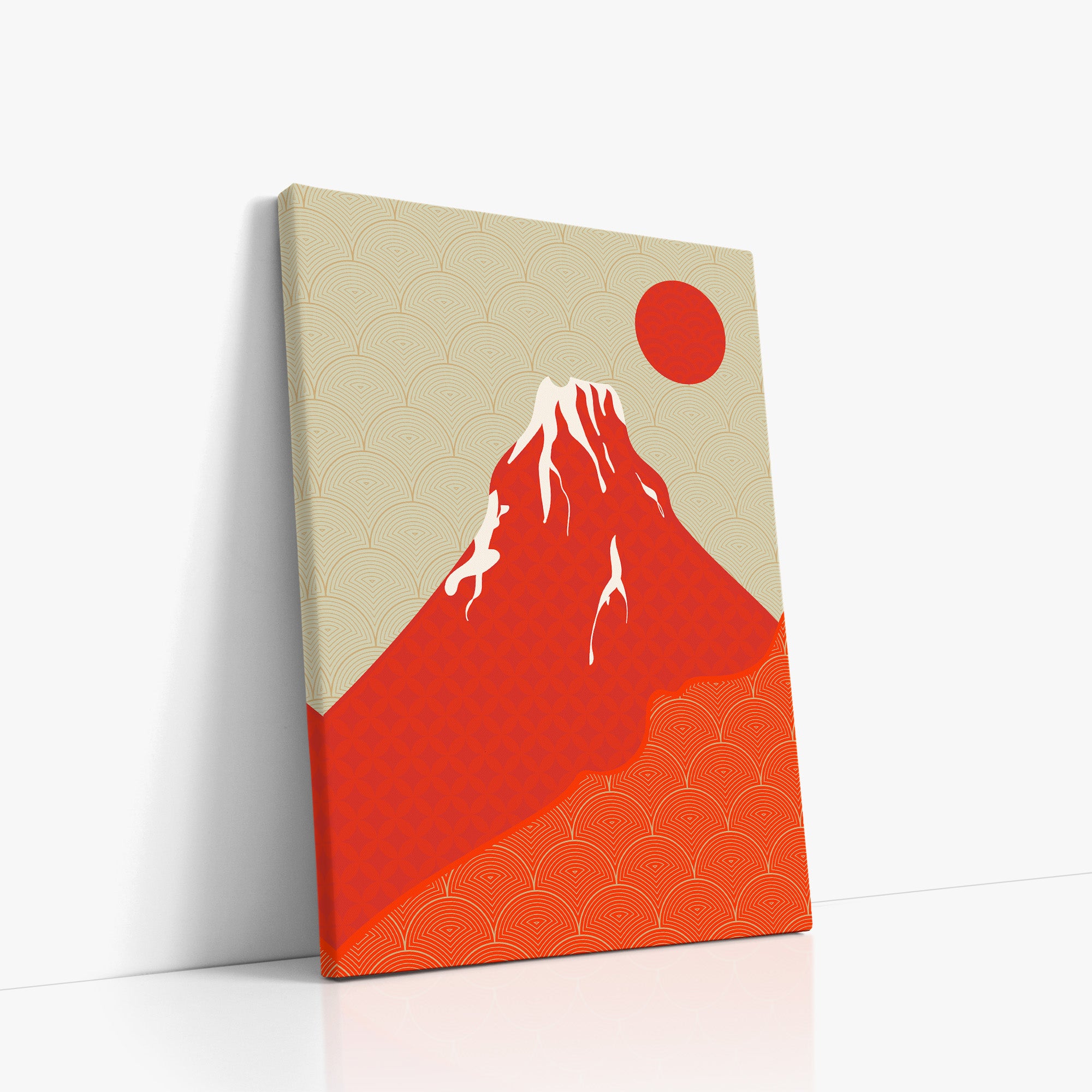 Karminroter Fuji-Sonnenuntergang