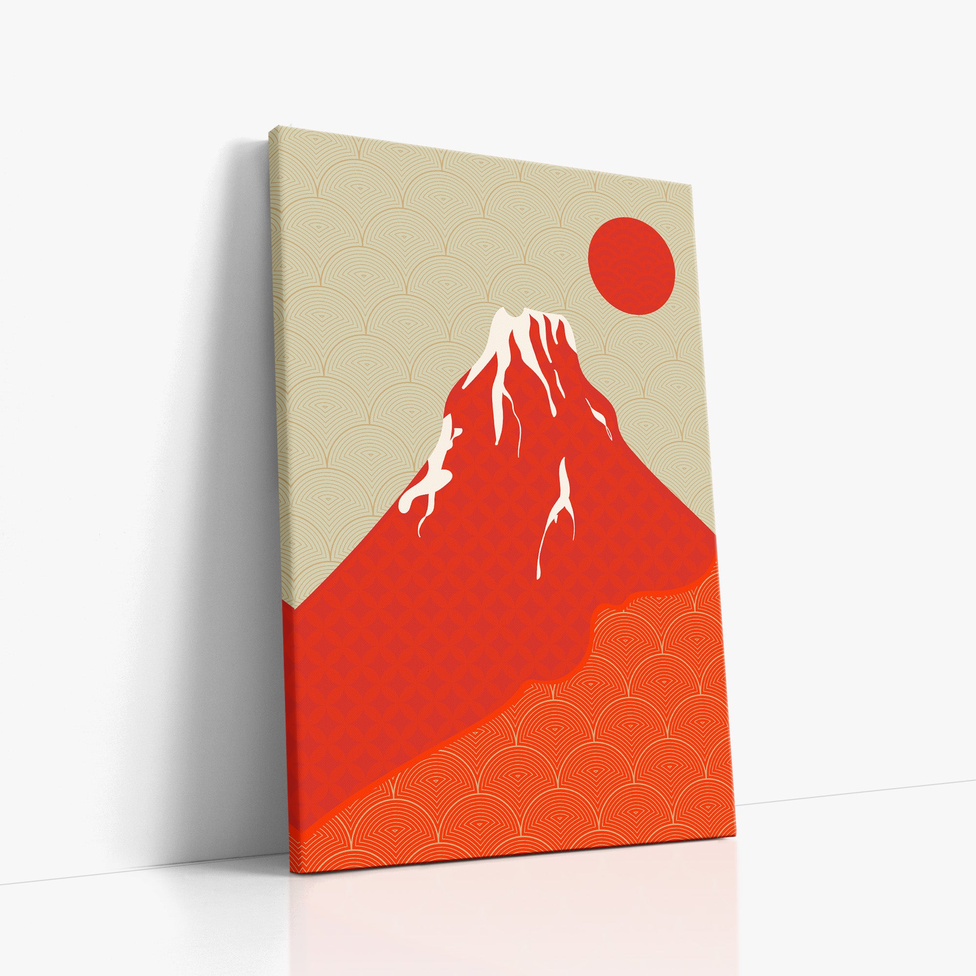 Karminroter Fuji-Sonnenuntergang