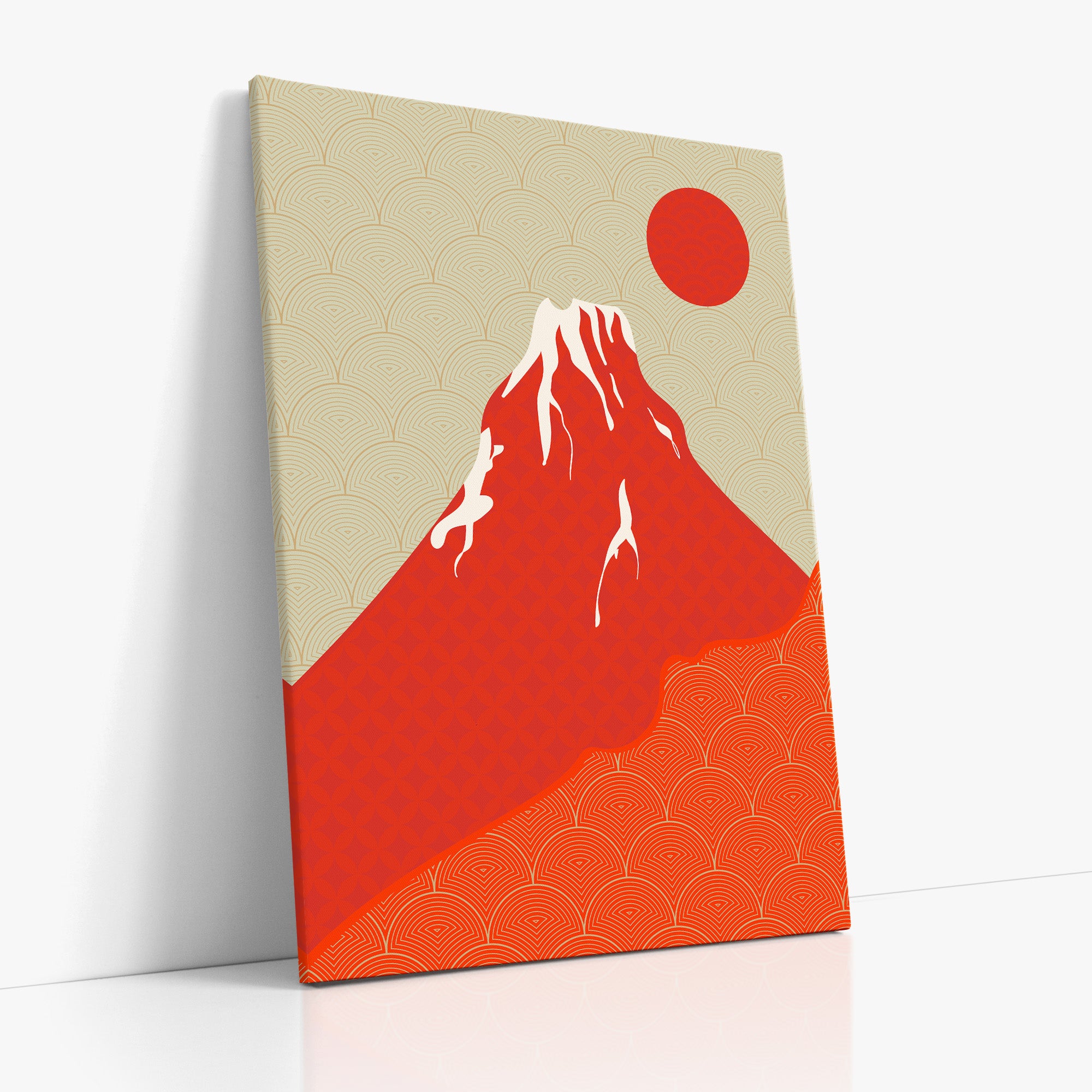 Karminroter Fuji-Sonnenuntergang