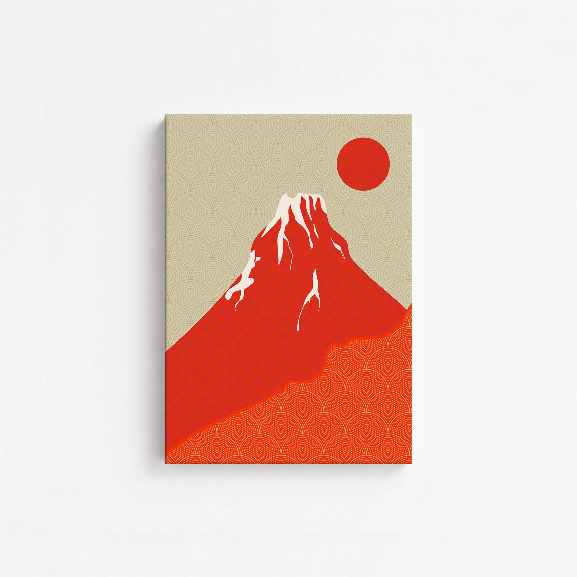 Karminroter Fuji-Sonnenuntergang