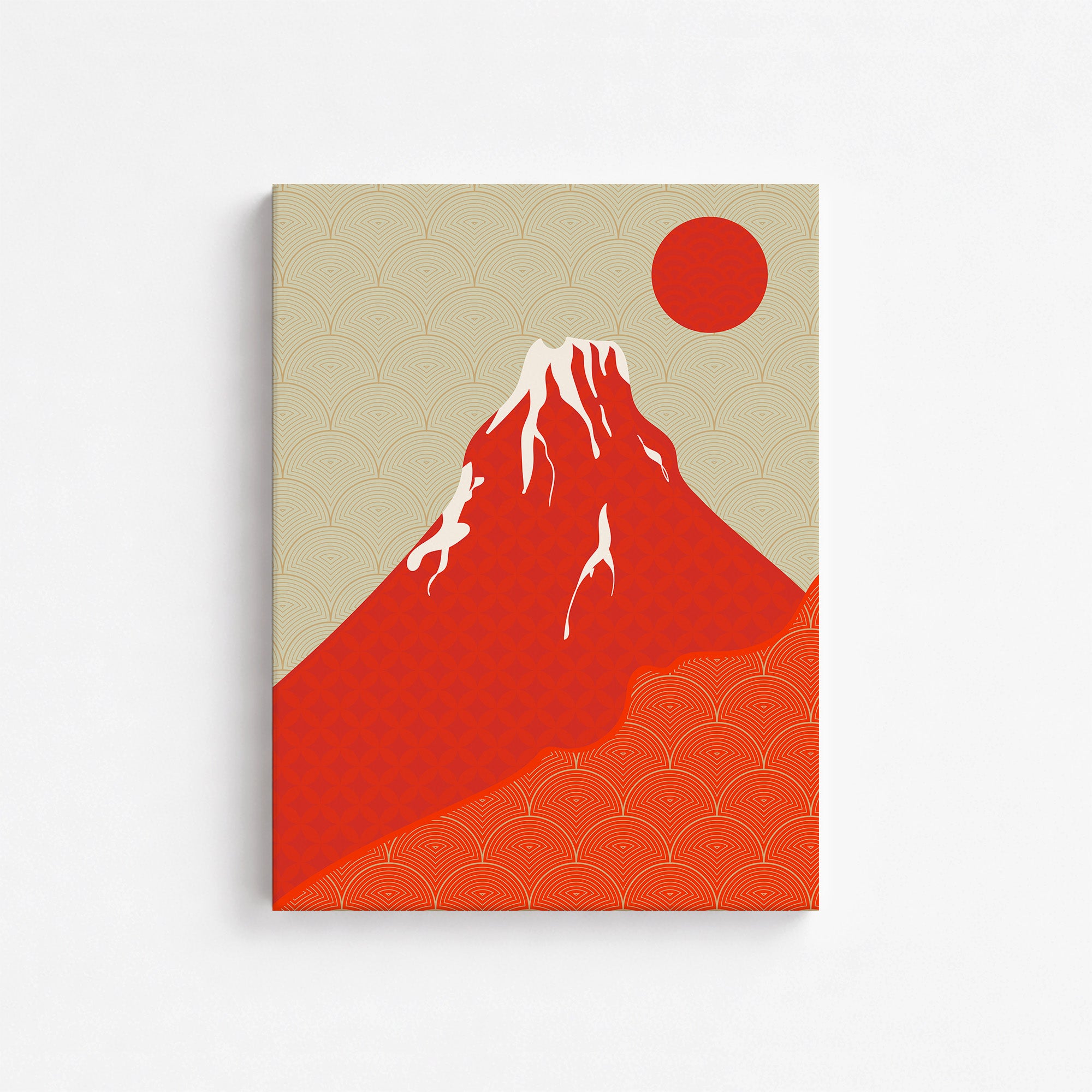 Karminroter Fuji-Sonnenuntergang