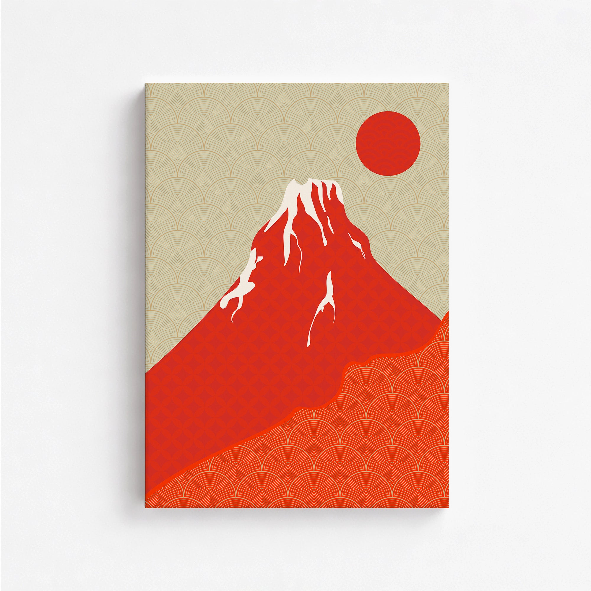 Karminroter Fuji-Sonnenuntergang