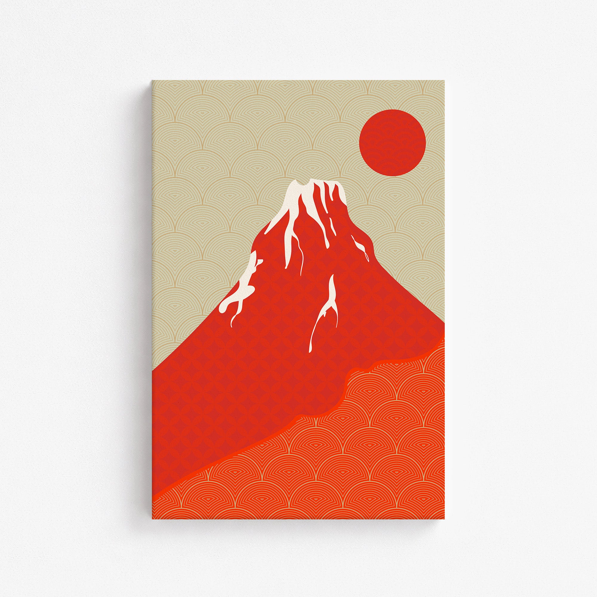 Karminroter Fuji-Sonnenuntergang