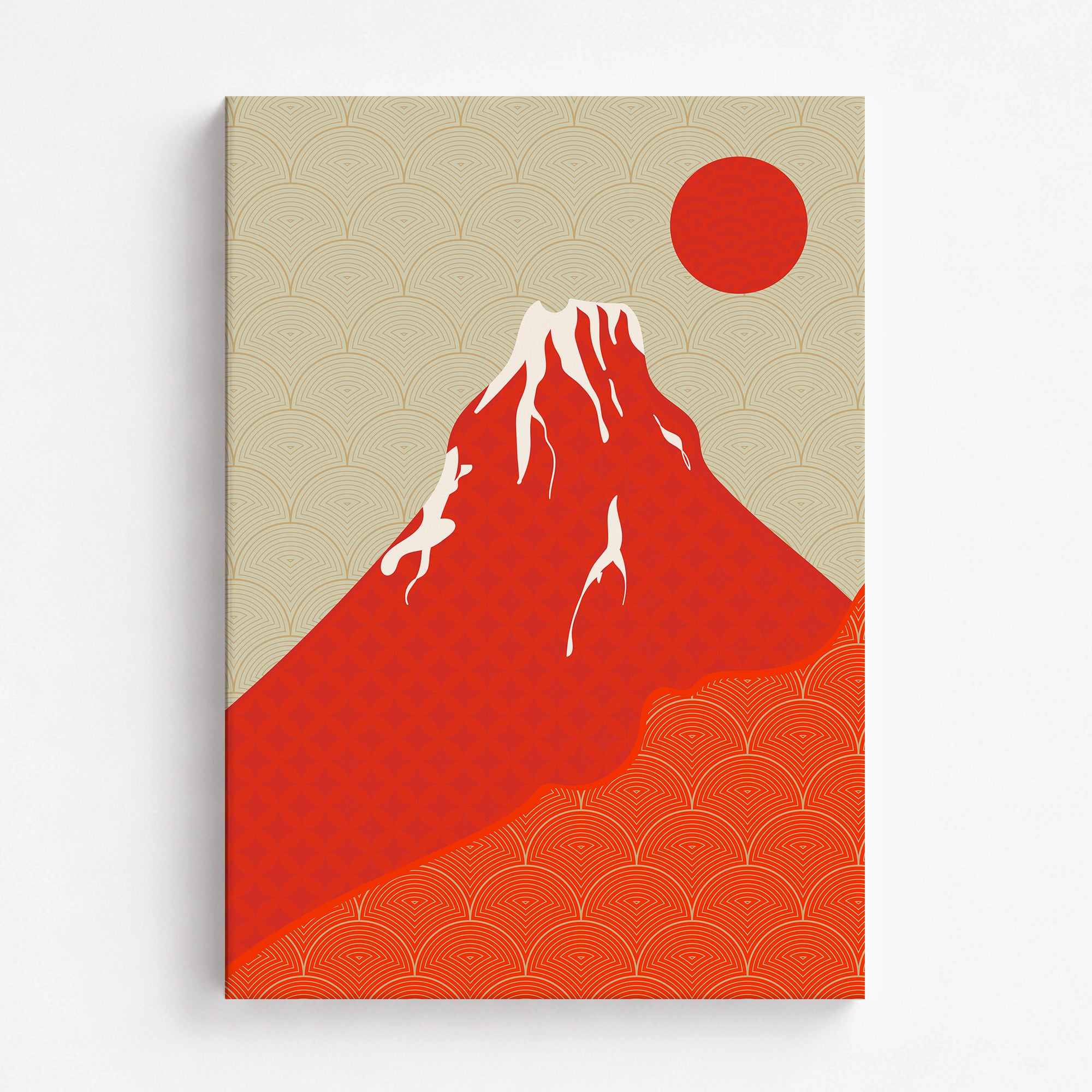 Karminroter Fuji-Sonnenuntergang