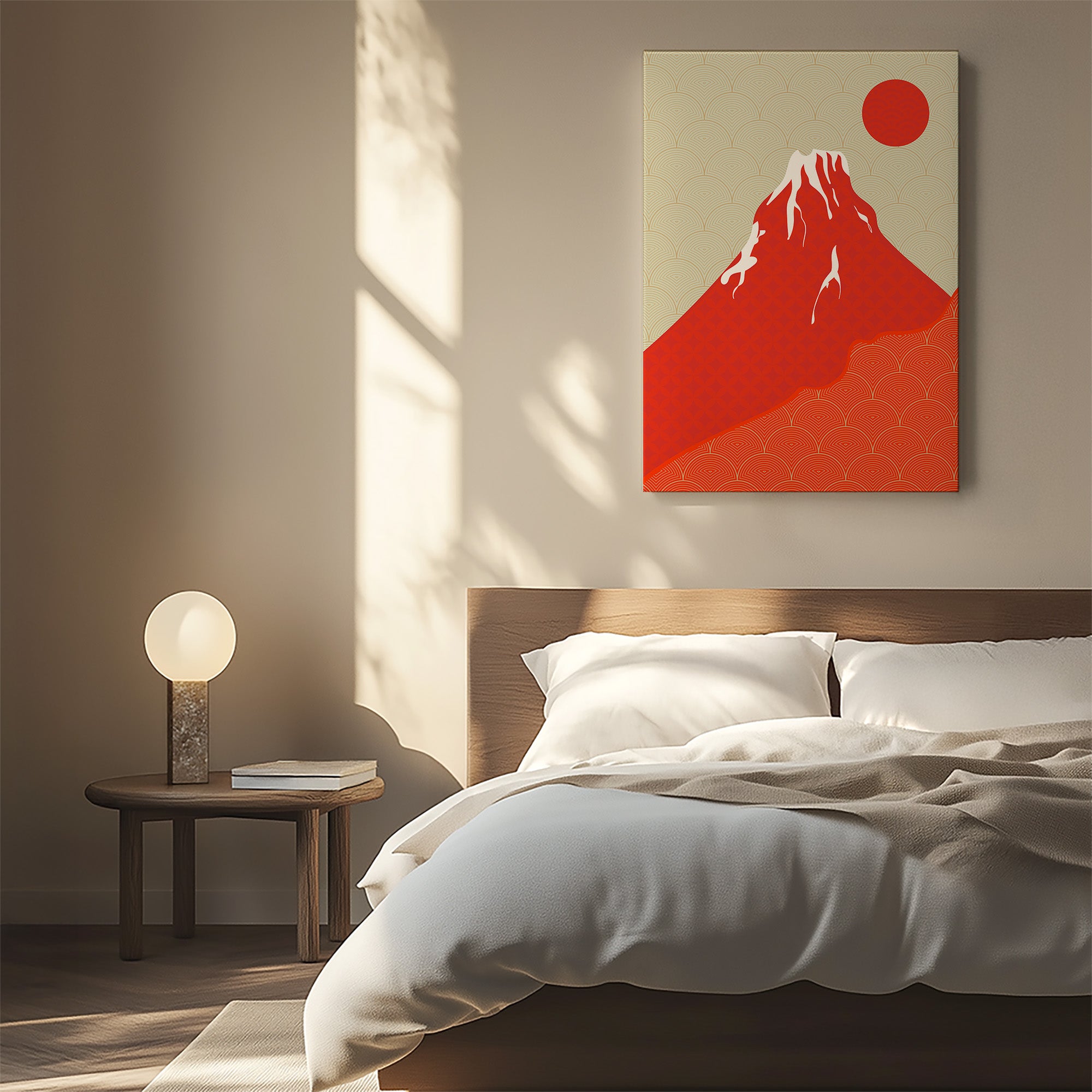 Karminroter Fuji-Sonnenuntergang