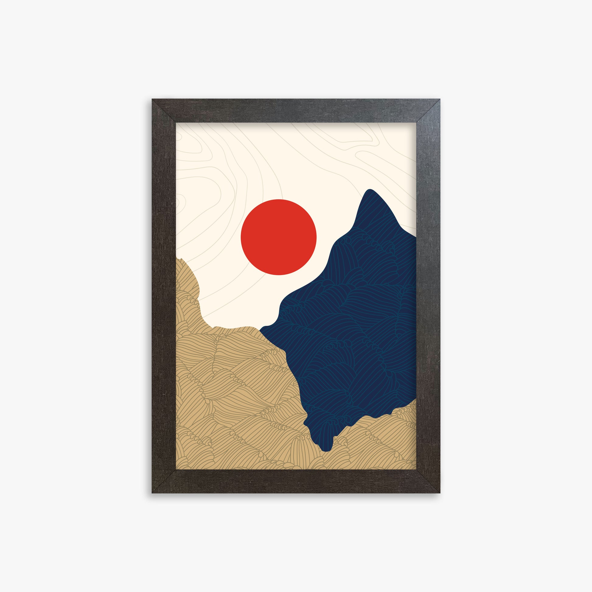 Sacred Gate Sunrise, 21x30cm Framed Poster With Espresso Frame