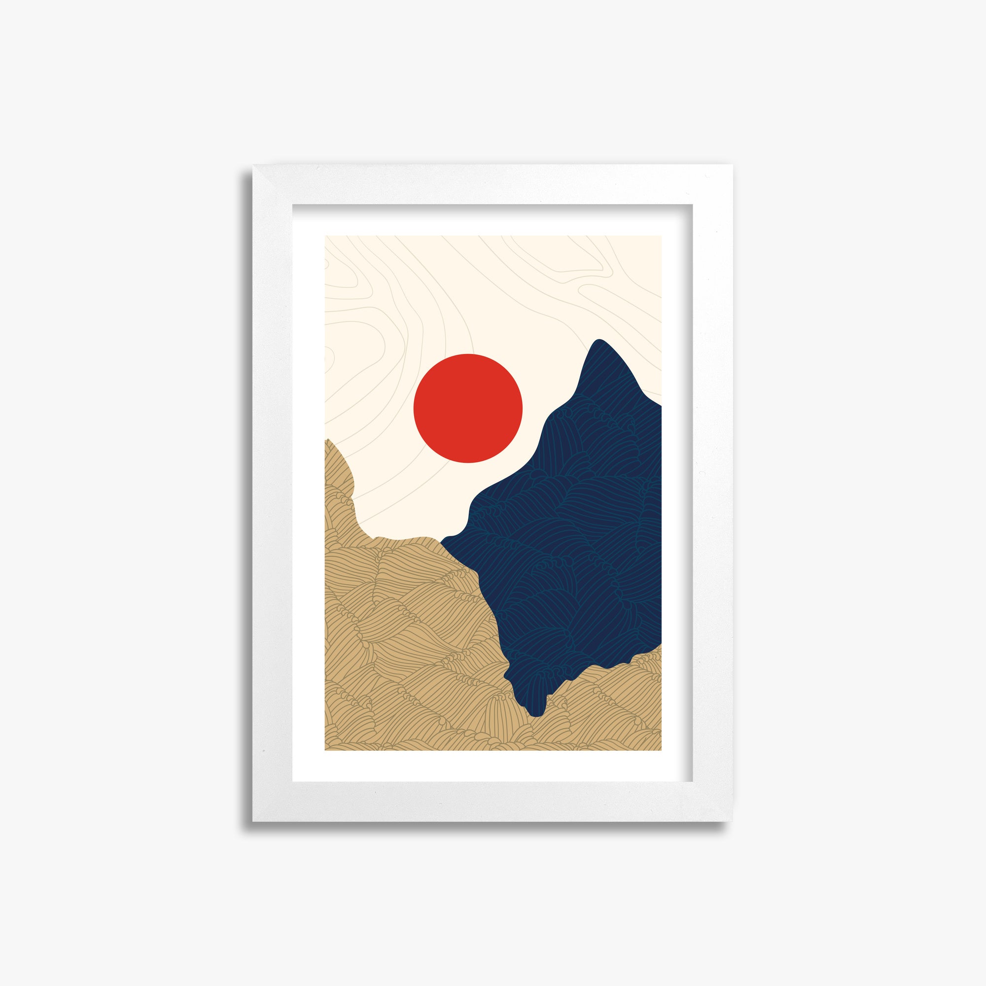 Sacred Gate Sunrise, 21x30cm Framed Poster With White Frame