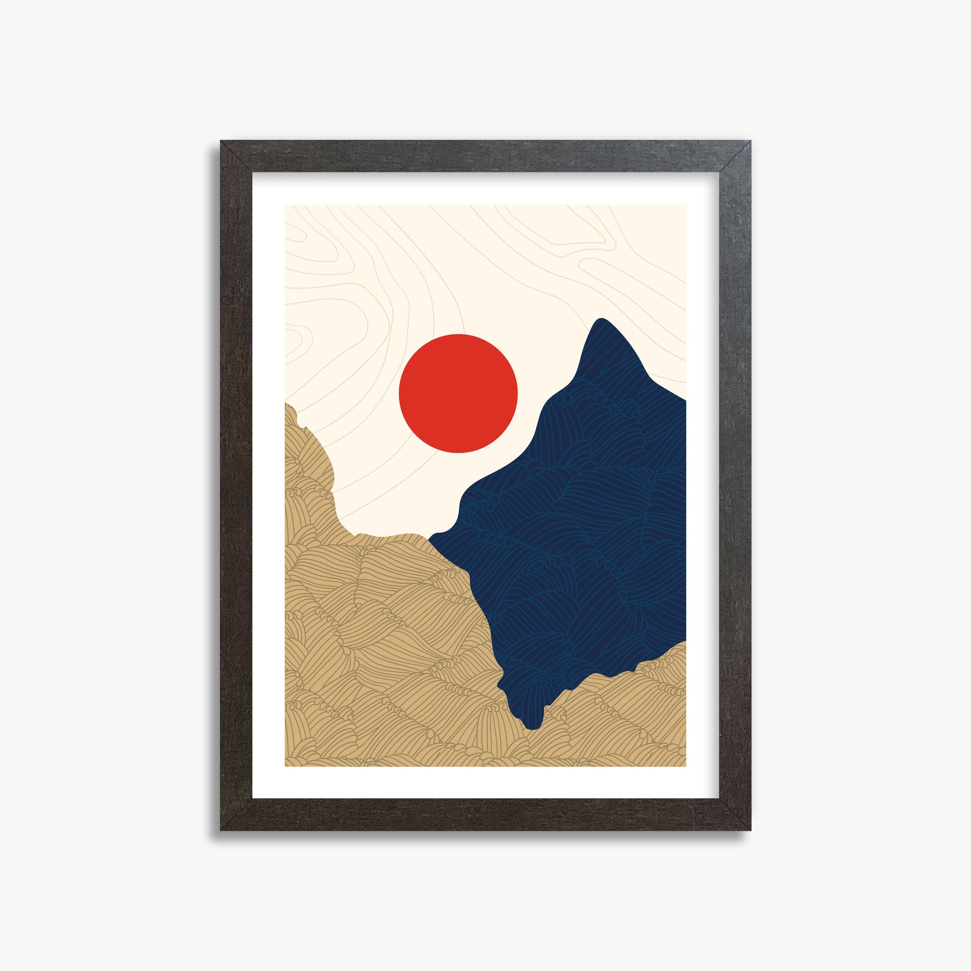 Sacred Gate Sunrise, 30x40cm Framed Poster With Espresso Frame