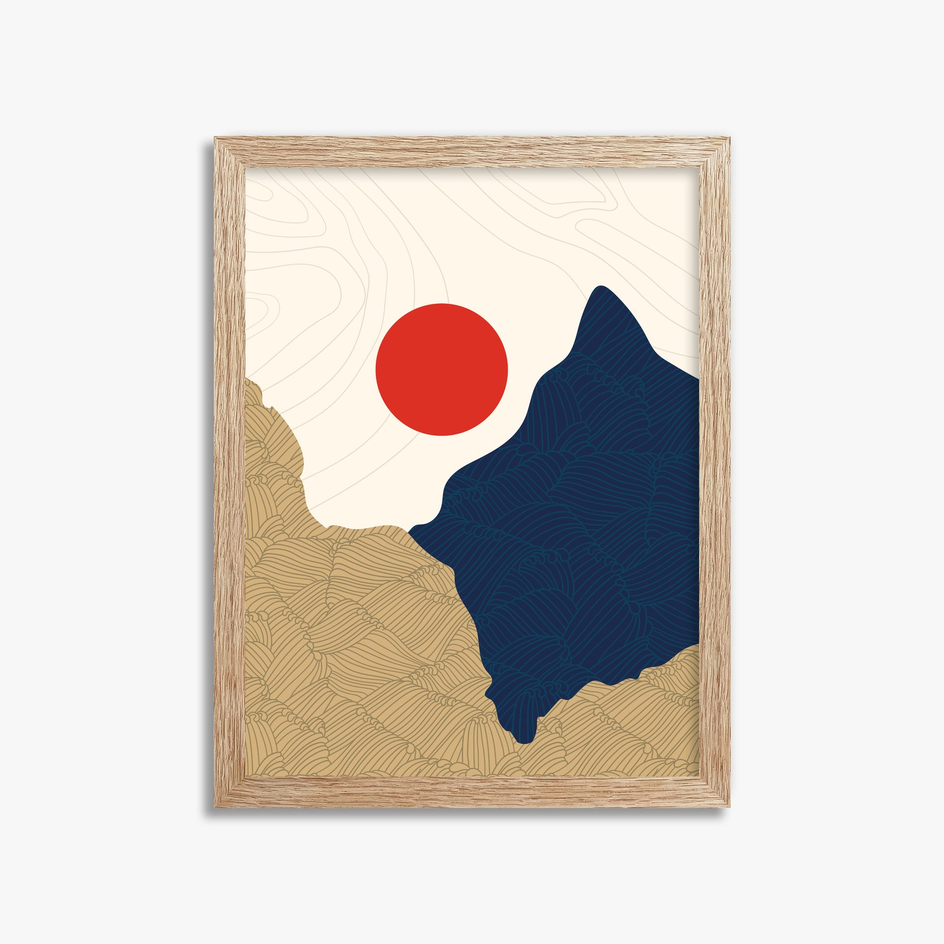 Sacred Gate Sunrise, 30x40cm Framed Poster With Raw Oak Frame