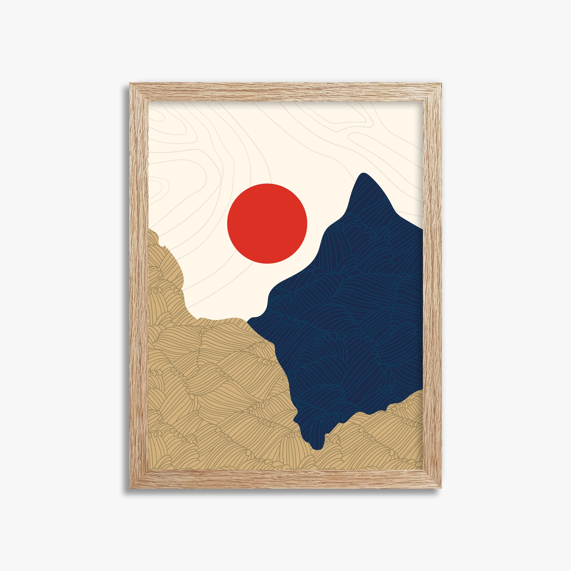 Sacred Gate Sunrise, 30x40cm Framed Poster With Raw Oak Frame