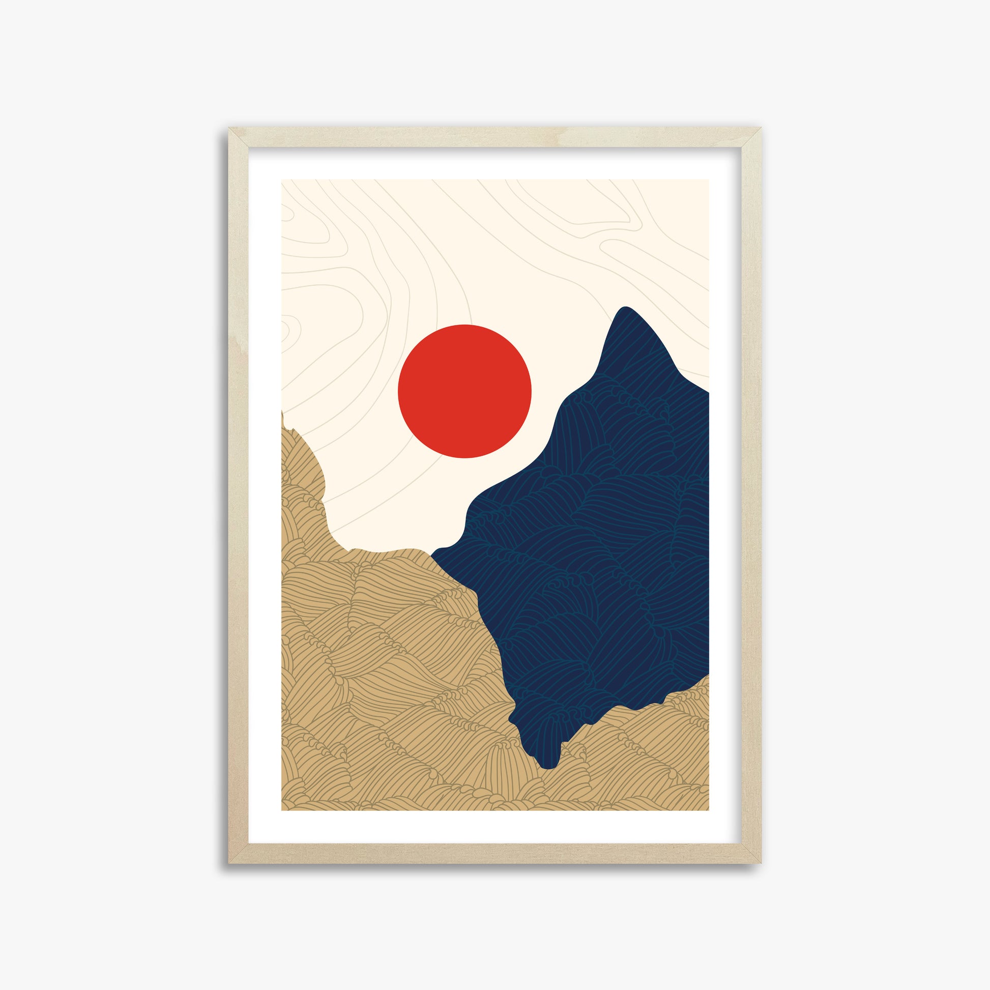 Sacred Gate Sunrise, 50x70cm Framed Poster With Lime Wood Frame