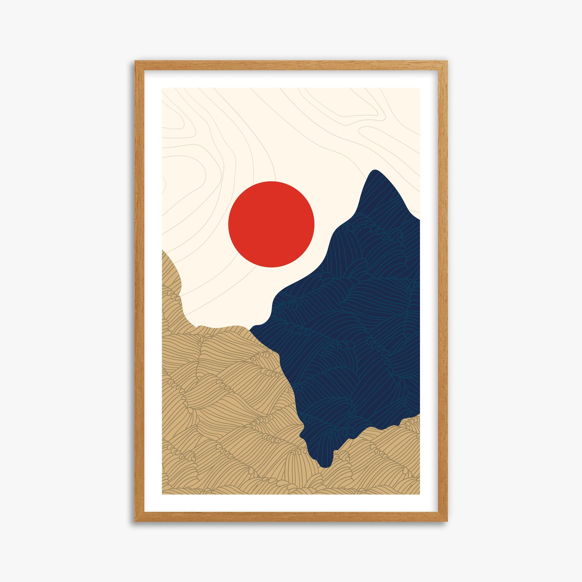 Sacred Gate Sunrise, 61x91cm Framed Poster With Oak Frame