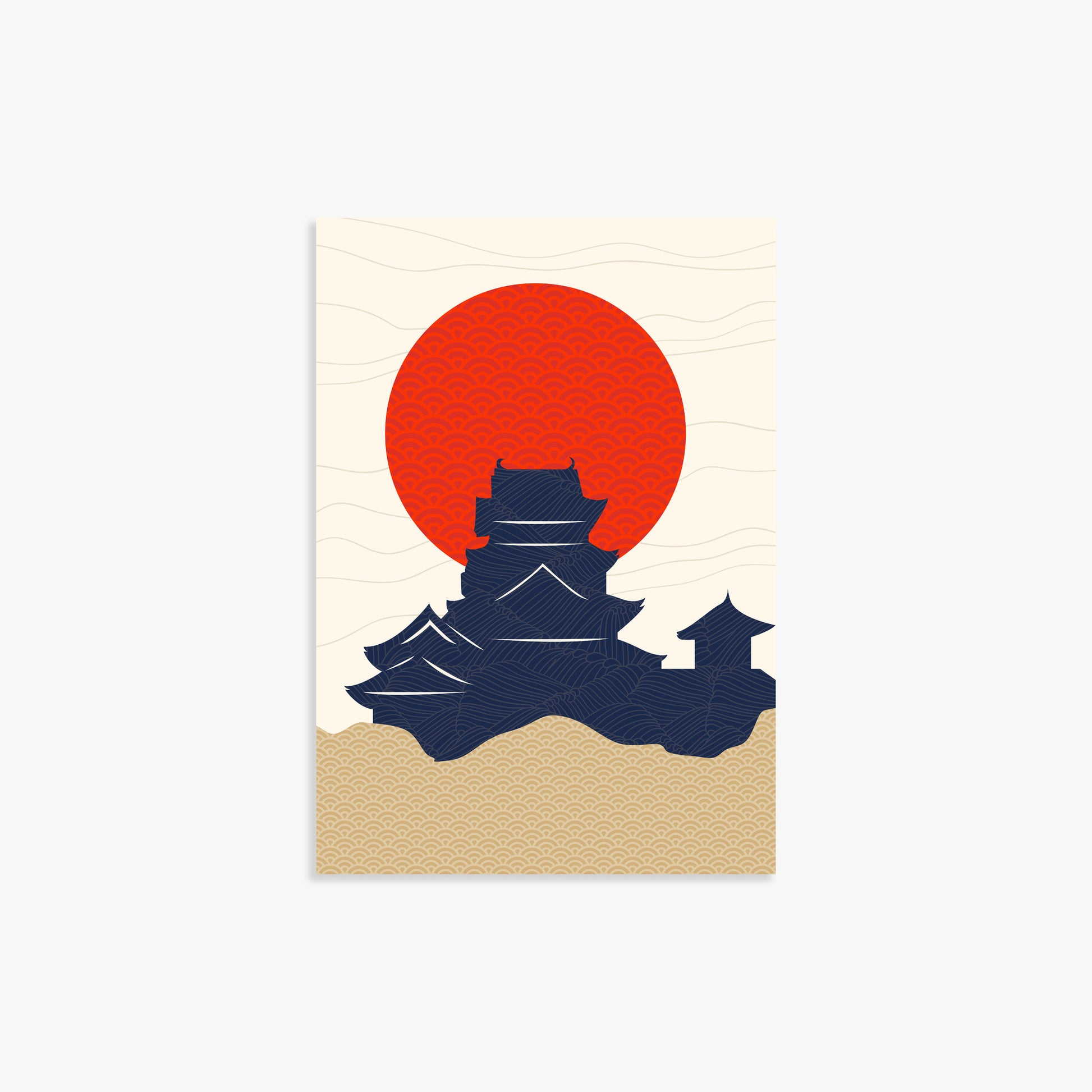 Vermilion Sun Castle, 21x30cm Poster Unframed