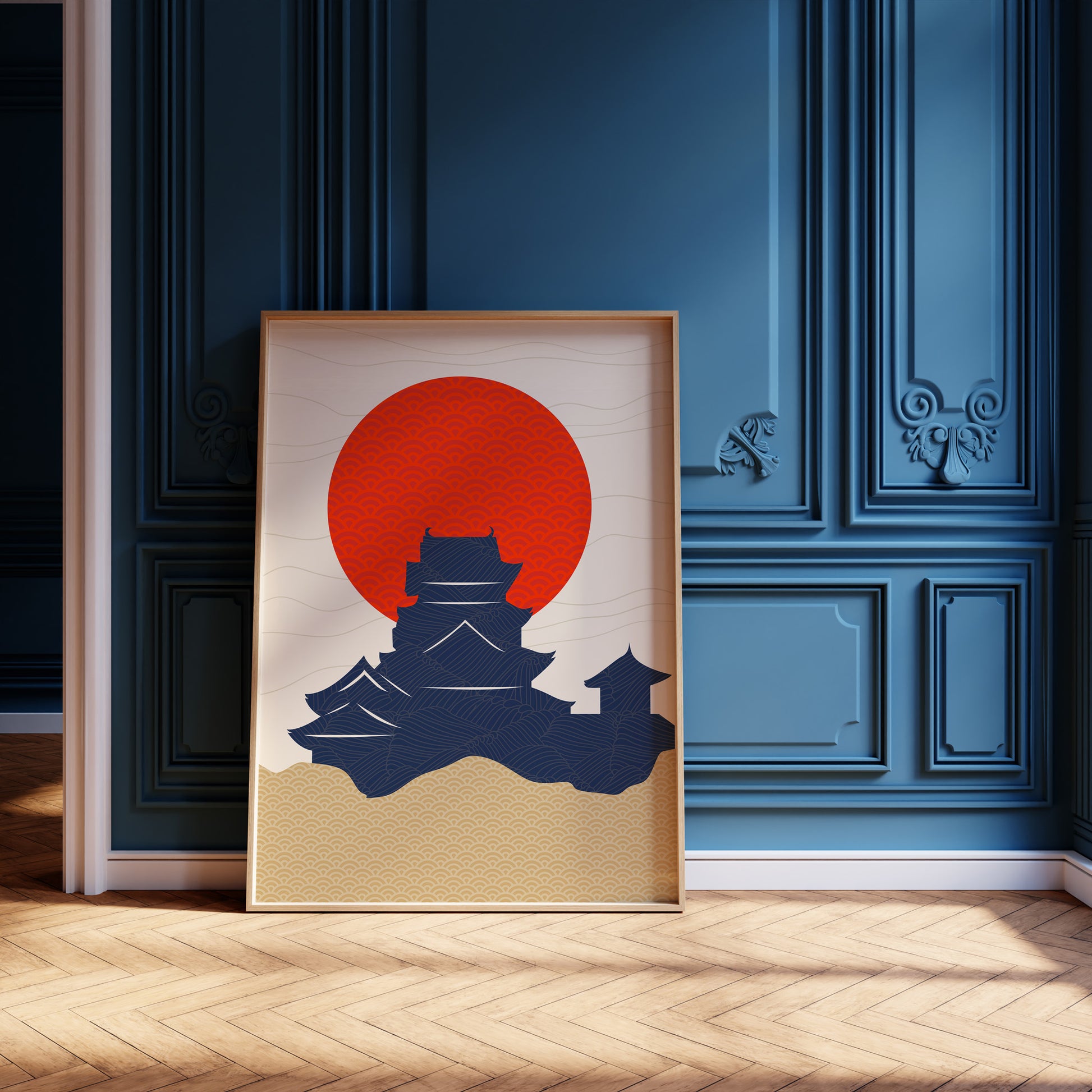 Design Concept No. 12 for Vermilion Sun Castle Modern Poster Art