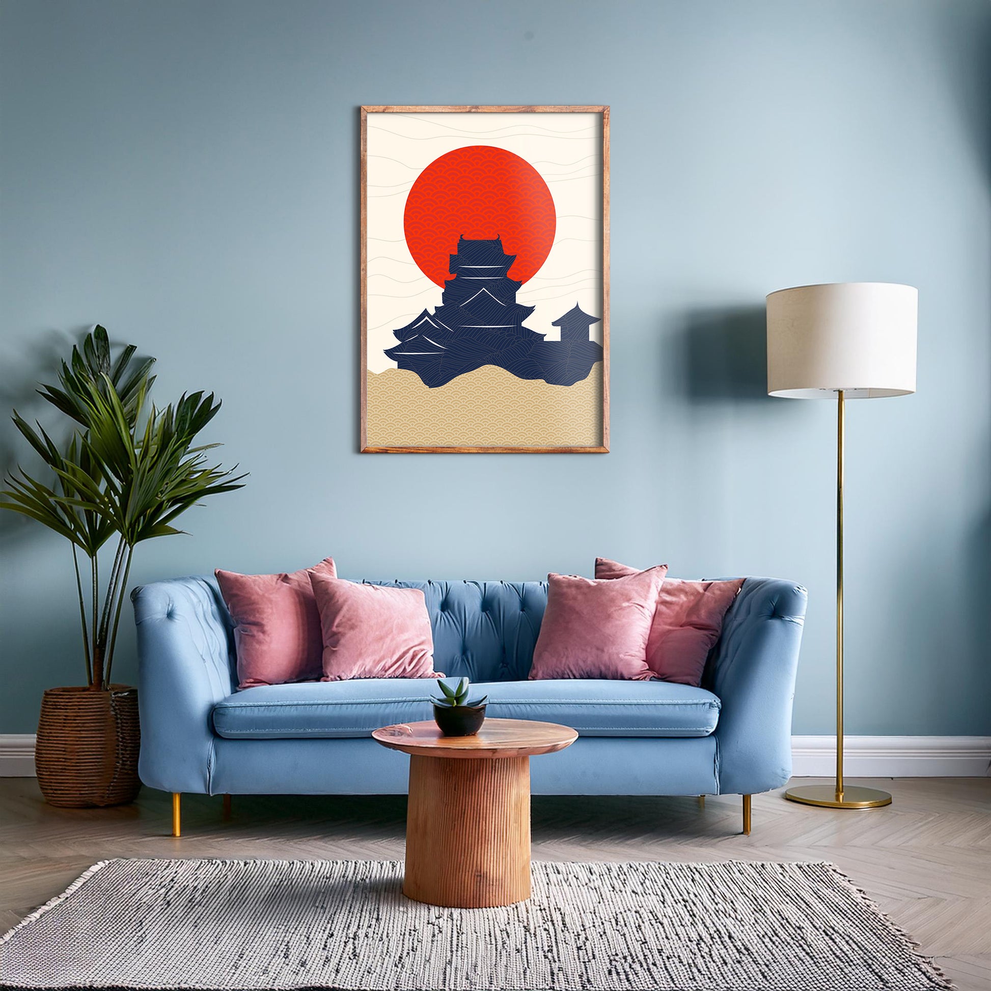 Design Concept No. 28 for Vermilion Sun Castle Modern Poster Art