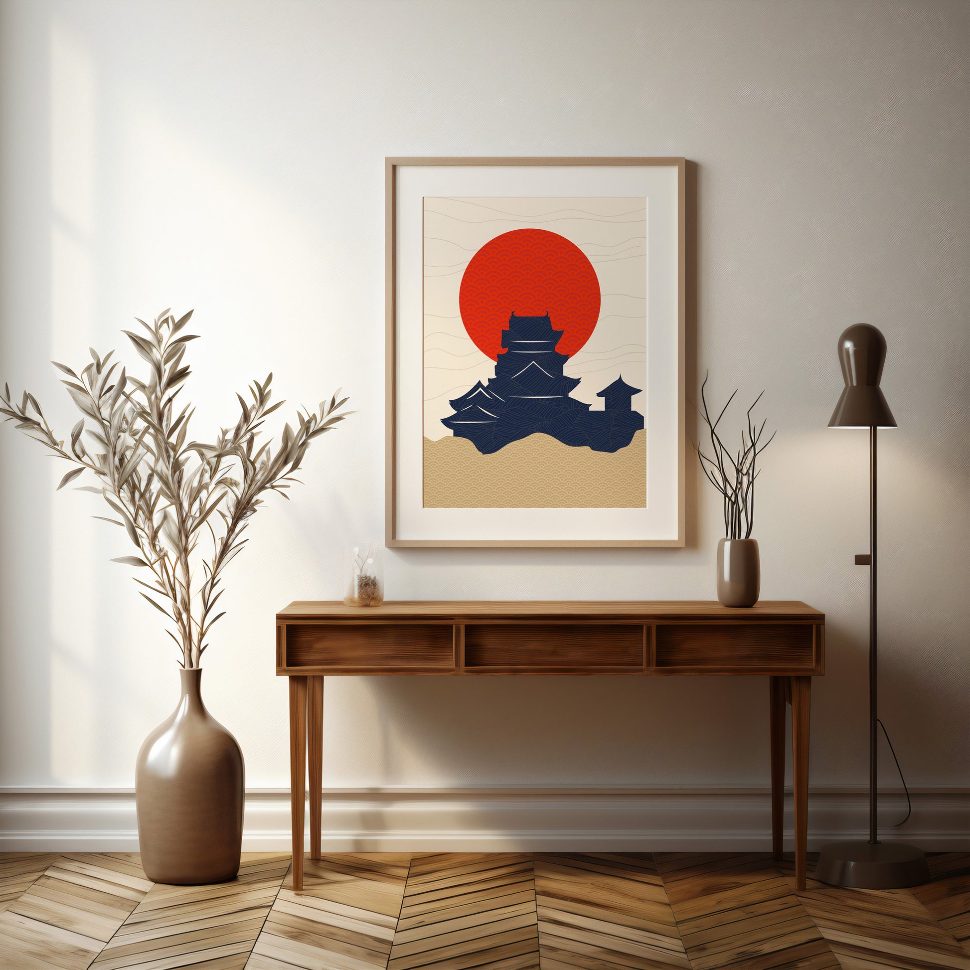 Design Concept No. 37 for Vermilion Sun Castle Modern Poster Art