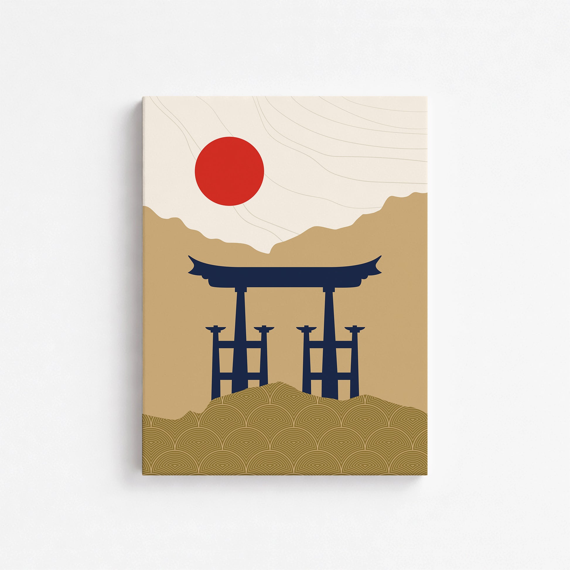 Serene Torii Gate, 30x40cm Satin Canvas Poster