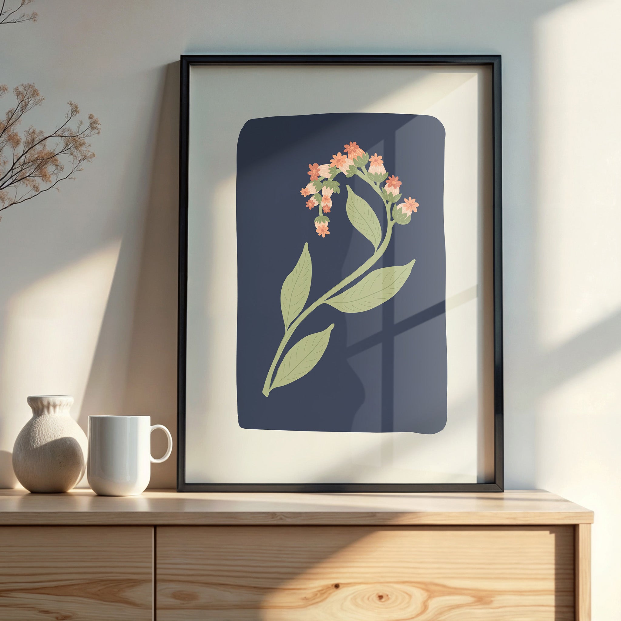 Design Concept No. 22 for Midnight Bloom Modern Poster Art
