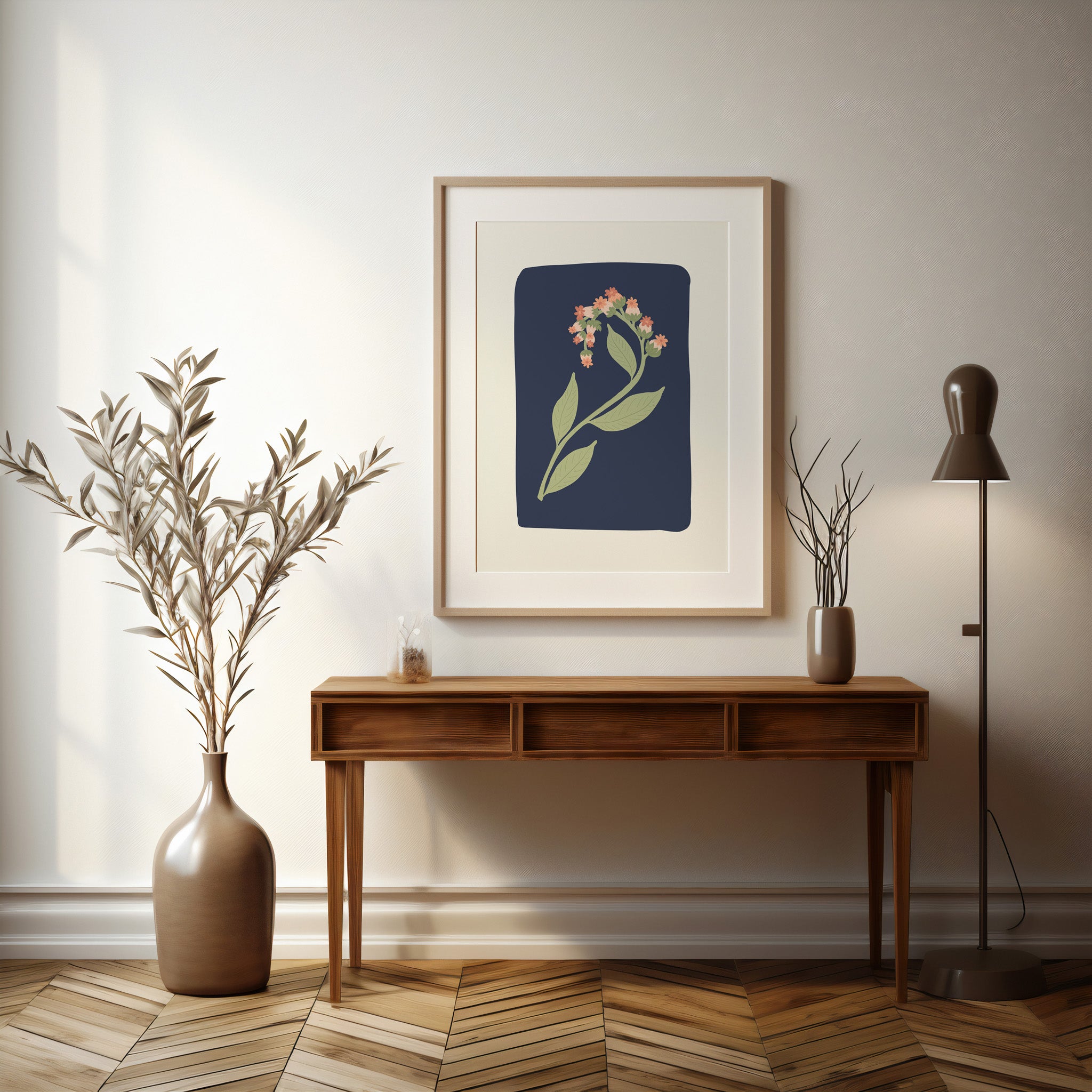 Design Concept No. 37 for Midnight Bloom Modern Poster Art